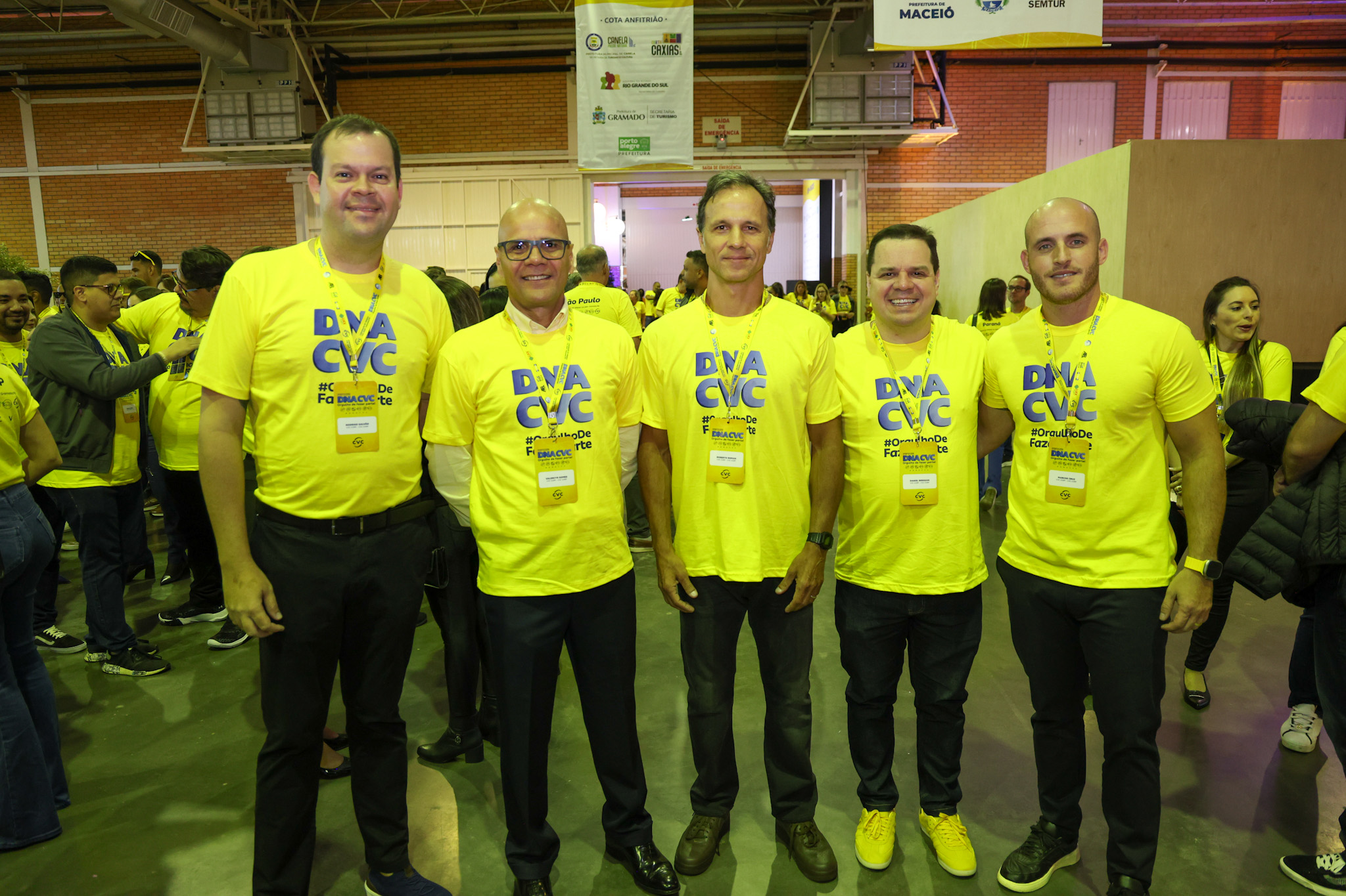 Rodrigo Galvão, Valdecyr Gomes, Roberto Roman, Daniel Bressan, e Marcos Pressuto, da CVC Corp Rodrigo Galvão, Valdecyr Gomes, Roberto Roman, Daniel Bressan, e Marcos Pressuto, da CVC Corp