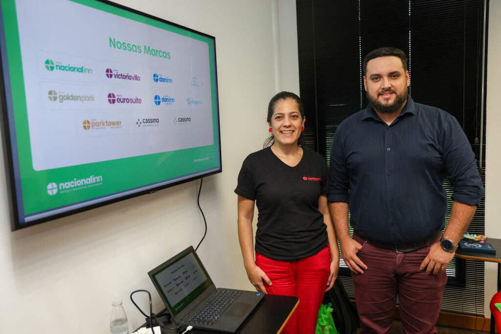 Vanessa Moraes e Guilherme Freitas, da Nacional Inn