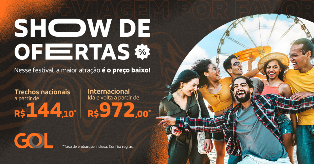 unnamed 17 Gol lança passagens nacionais a partir de R$ 144 e internacionais a partir de R$ 972