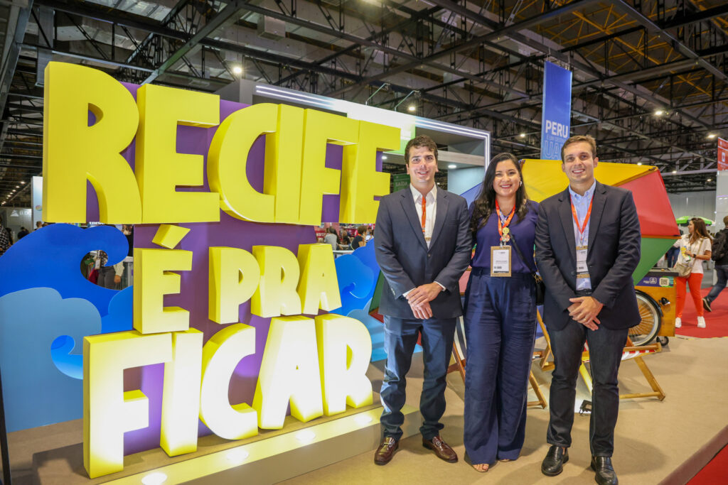Antônio Coelho, secretário de Turismo do Recife, Débora Linhares e Rodrigo Rêgo, Setur-Recife Antônio Coelho, secretário de Turismo do Recife, Débora Linhares e Rodrigo Rêgo, Setur-Recife