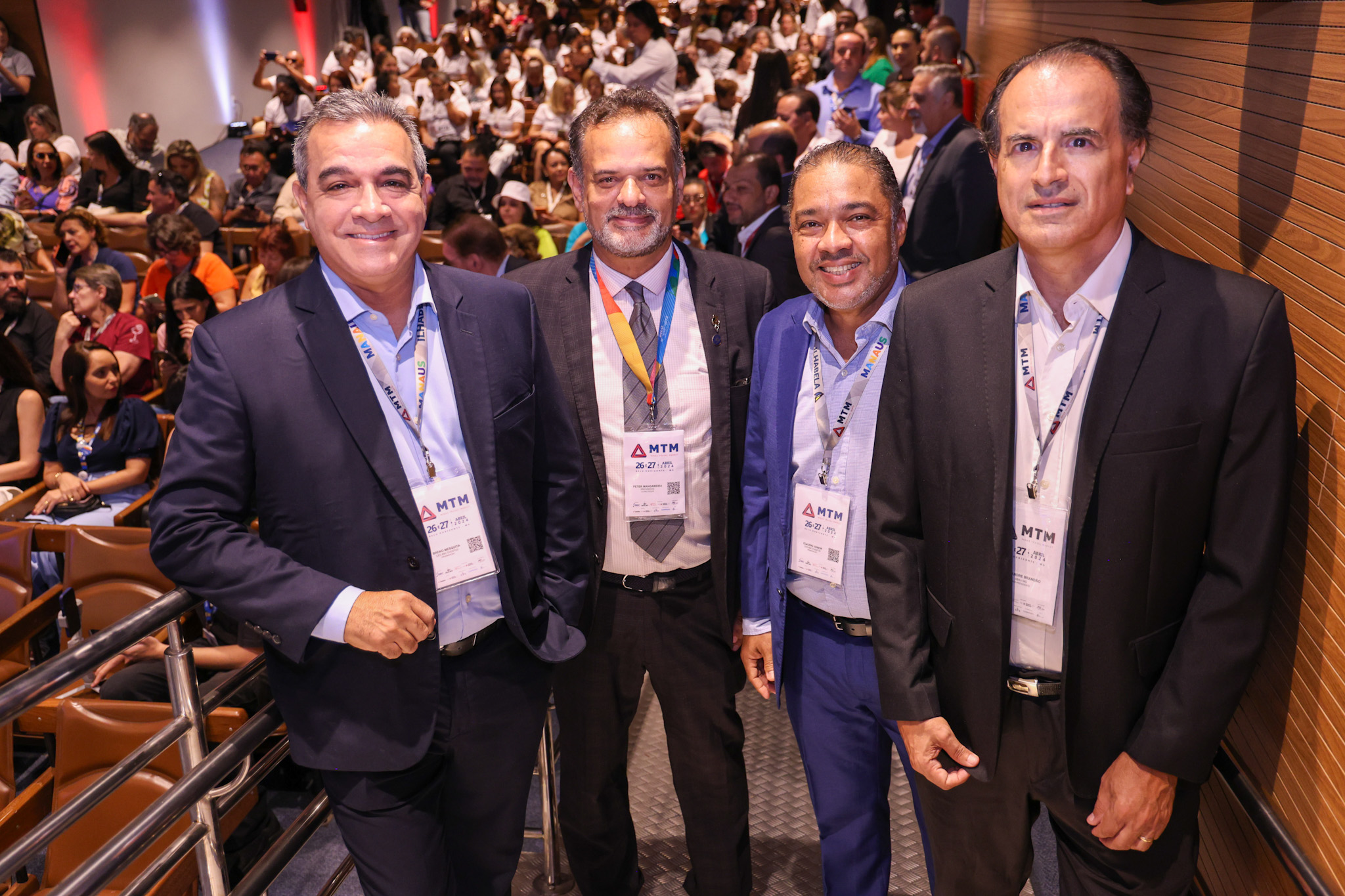 Breno Mesquita, diretor da BBC Eventos, Peter Mangabeira, presidente da Abav-MG, Cláudio Júnior, diretor da BBC Eventos, e Alexandre Brandão, da Abav-MG