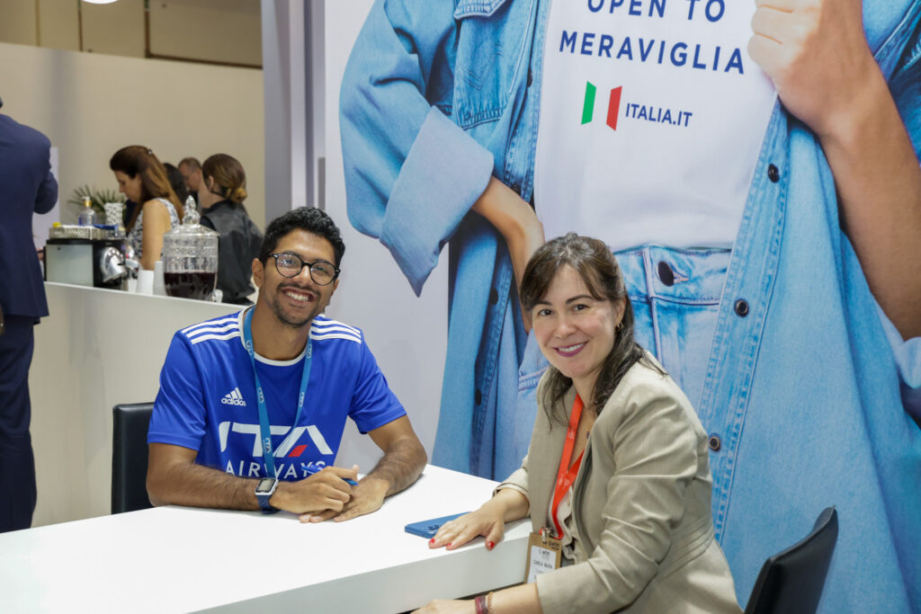 Caio Goyano e Carla Marin, da ITA Airways Caio Goyano e Carla Marin, da ITA Airways