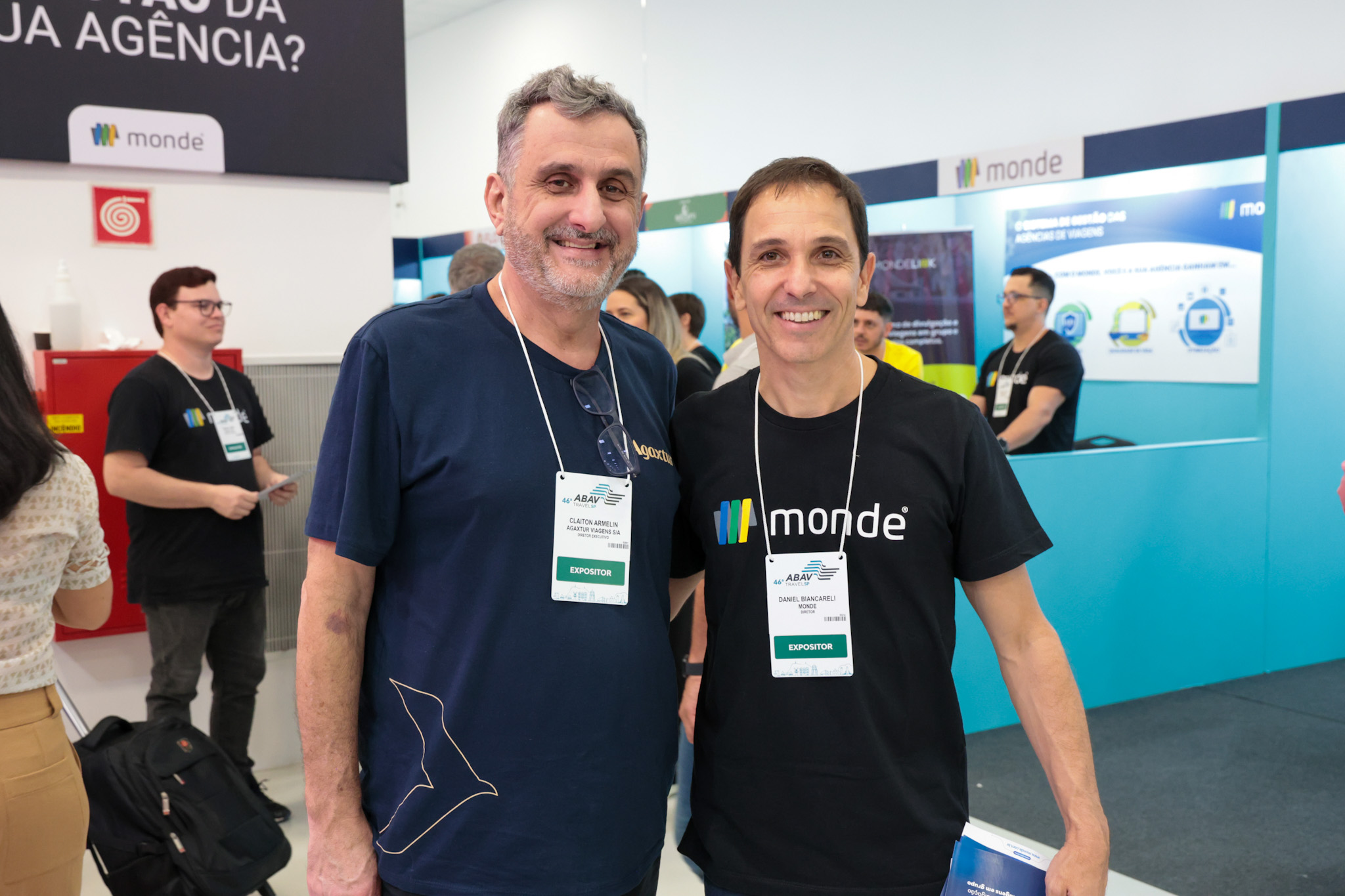 Claiton Armelin, da Agaxtur, e Daniel Biancareli, d Monde Claiton Armelin, da Agaxtur, e Daniel Biancareli, d Monde