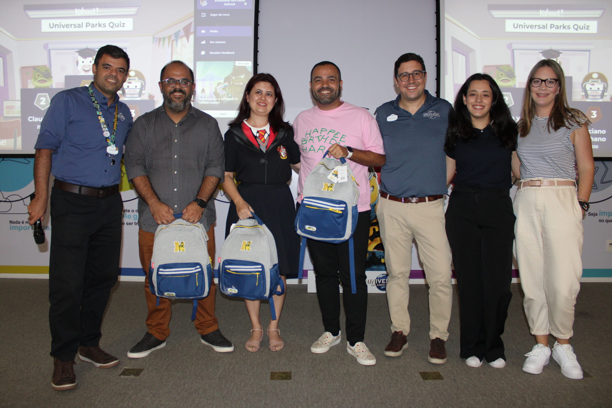 Claudia, Havi e Luciano foram os agentes ganhadores do Quiz da Universal Claudia, Havi e Luciano foram os agentes ganhadores do Quiz da Universal