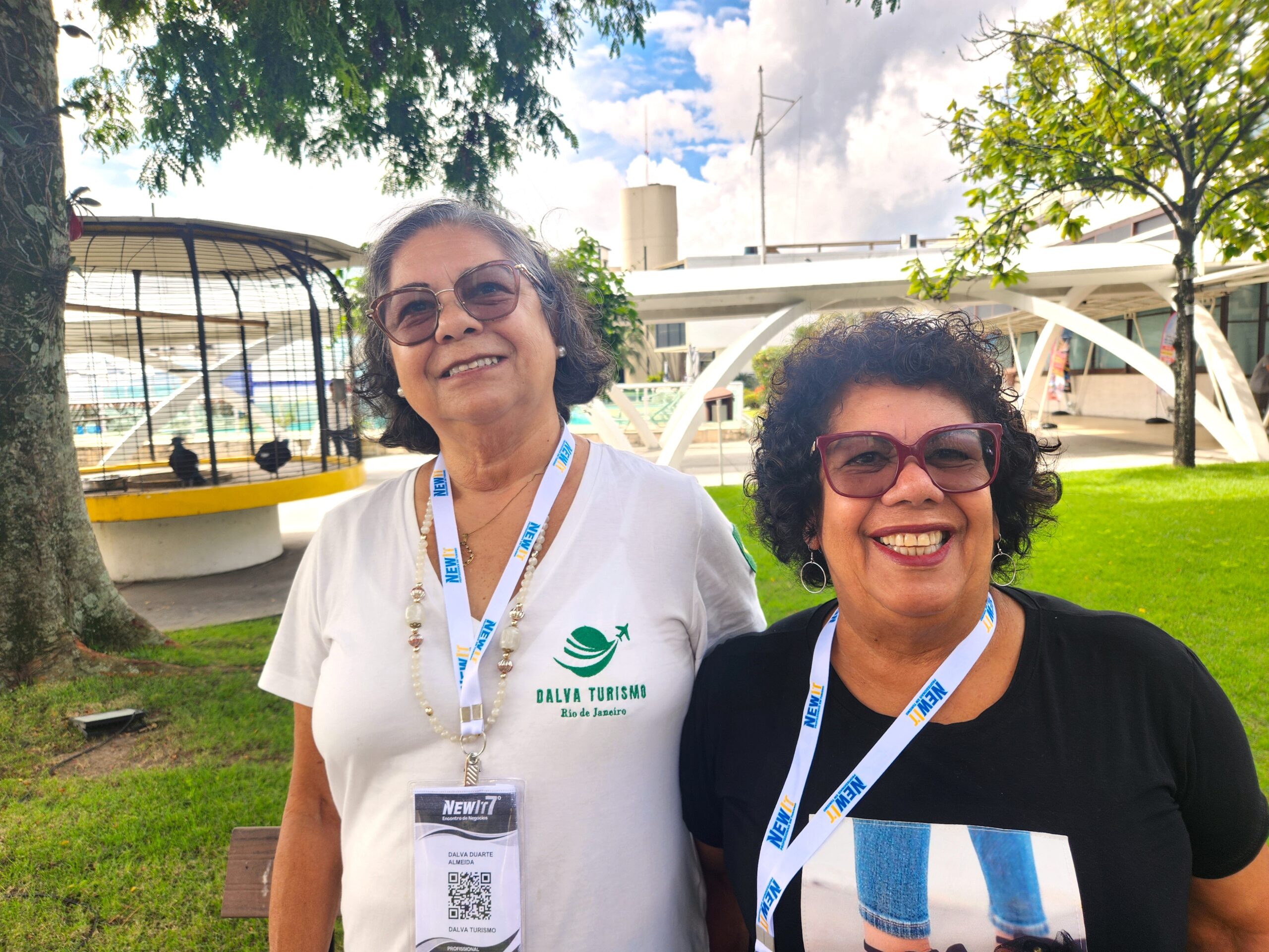 Dalva Duarte, da Dalva Turismo, e Maria de Lourdes, da Samelo Tur Dalva Duarte, da Dalva Turismo, e Maria de Lourdes, da Samelo Tur