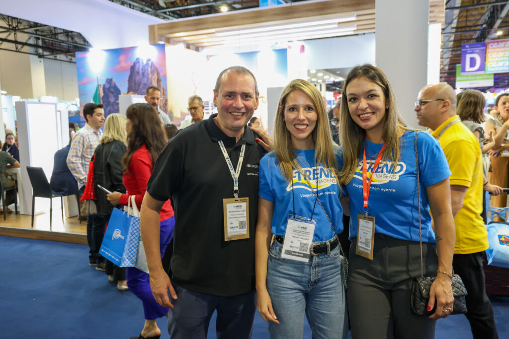 Daniel Santoro, da Ibéria, Noah Britto e Luciana Pereira, da Trend