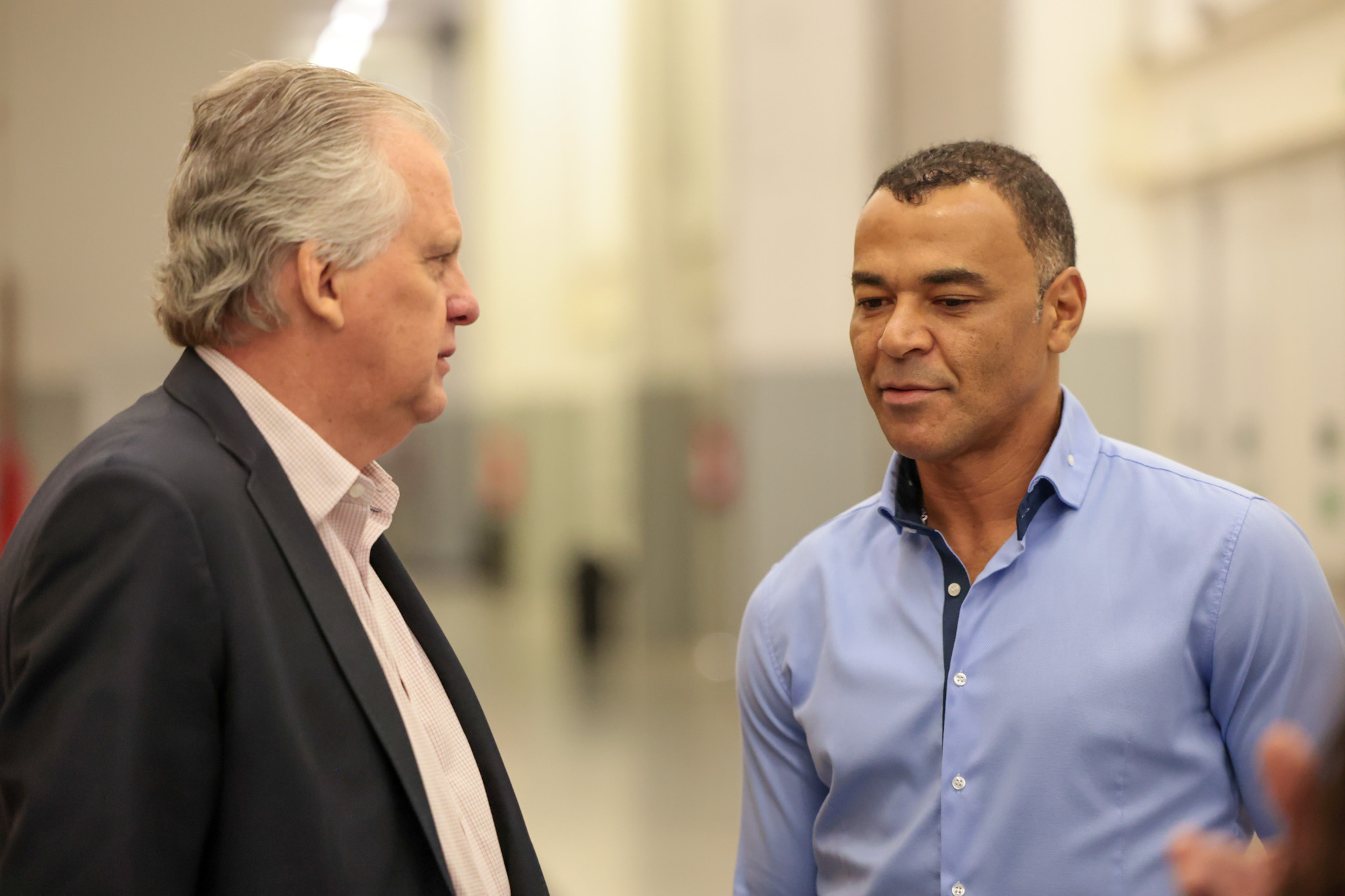 Edmar Bull, da Abav-SP Aviesp, e Cafu ex jogador da seleção brasileira Edmar Bull, da Abav-SP Aviesp, e Cafu ex jogador da seleção brasileira