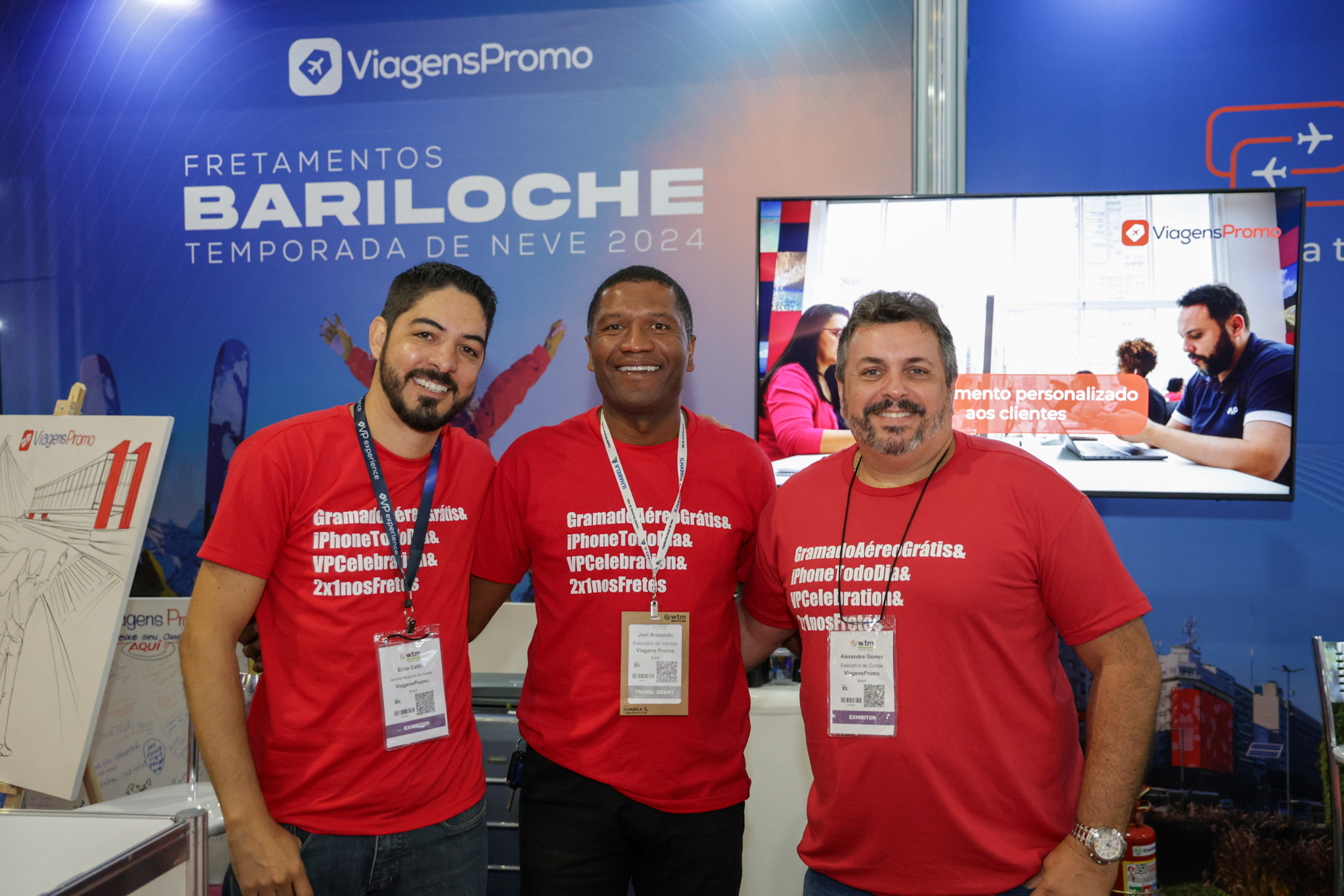 Elcio Cattin, Joel Armando e Alexandre Gomes, da ViagensPromo Elcio Cattin, Joel Armando e Alexandre Gomes, da ViagensPromo