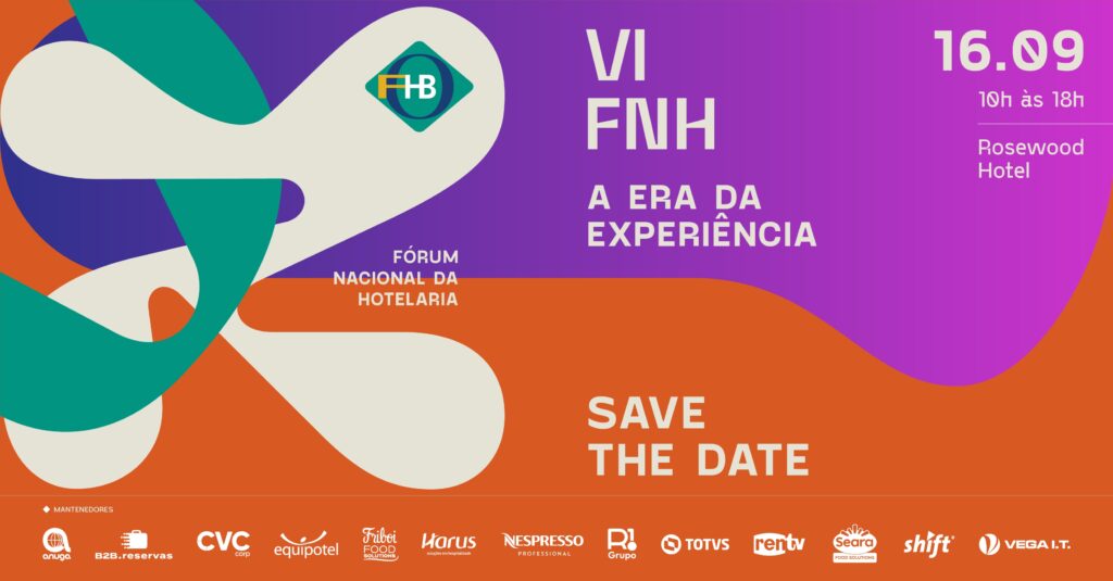 FOHB VI FNH convite save the date abr 24 Fohb lança 6º Fórum Nacional da Hotelaria; veja data e local