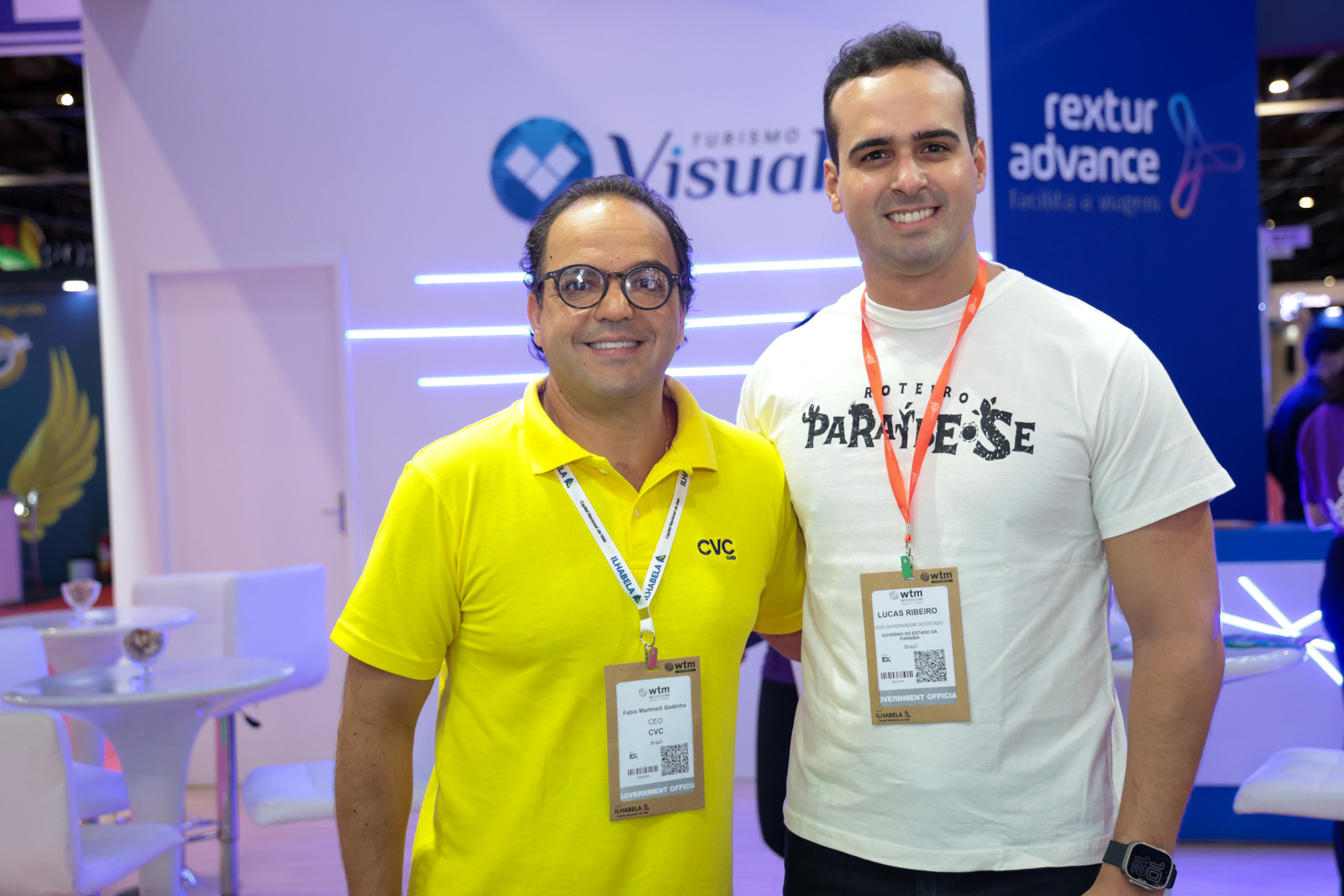 Fábio Godinho, presidente da CVC Corp, e Lucas Ribeiro, vice-governador da Paraíba Fábio Godinho, presidente da CVC Corp, e Lucas Ribeiro, vice-governador da Paraíba