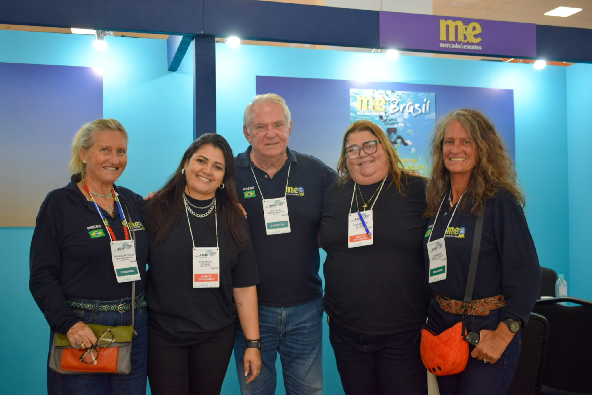 Rosa Masgrau, do M&E; Rose Pascoa, da Expo Turismo Goiás; Roy Taylor, do M&E; Eliene Meireles, da Expo Turismo Goiás; e Mari Masgrau, do M&E Rosa Masgrau, do M&E; Rose Pascoa, da Expo Turismo Goiás; Roy Taylor, do M&E; Eliene Meireles, da Expo Turismo Goiás; e Mari Masgrau, do M&E