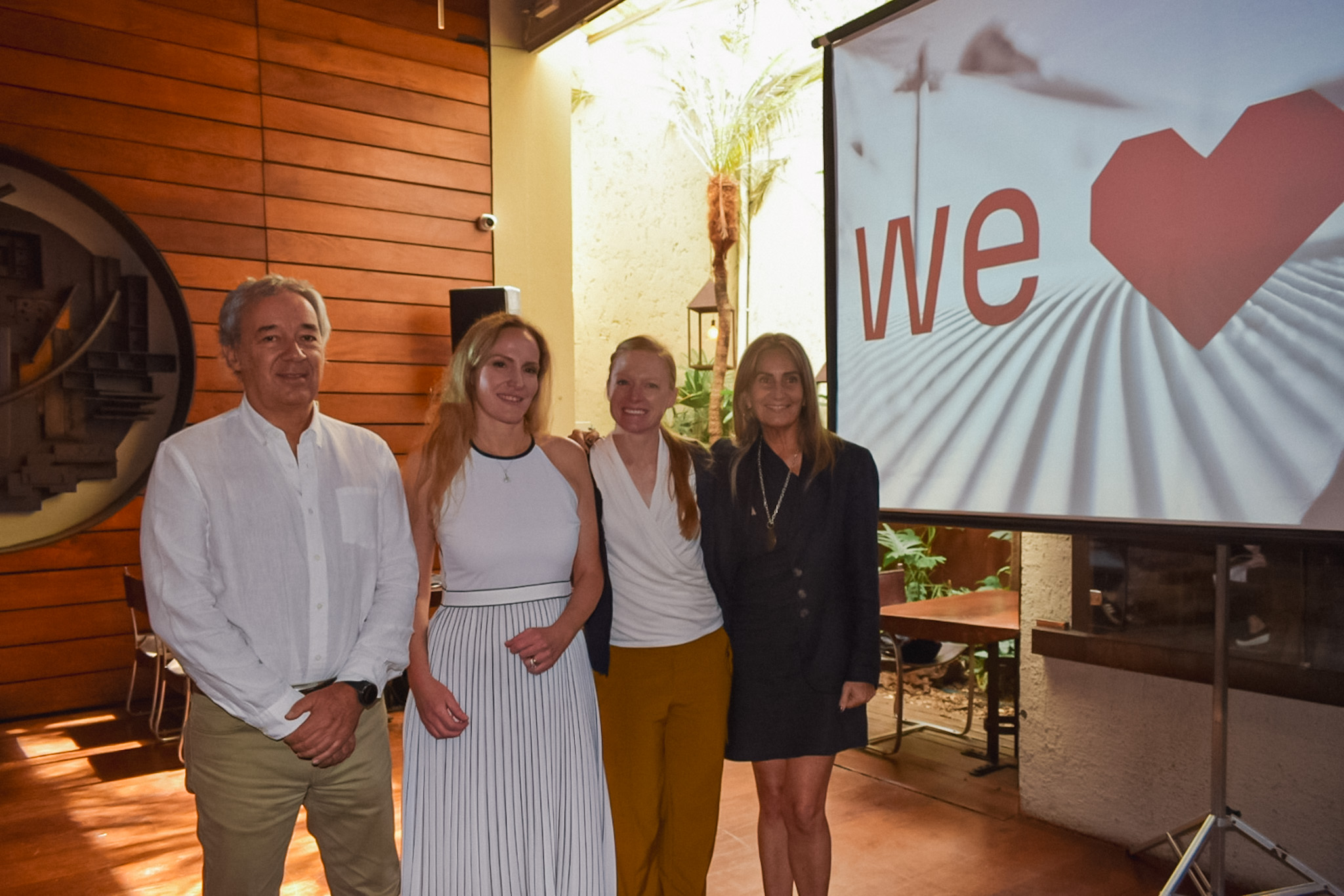 Ricardo Margulis e Dominique Rudloff, do Valle Nevado; Stacey Glaser, da Mountain Capital Partner’, e Angelica Valenzuela, da Wines of Chile