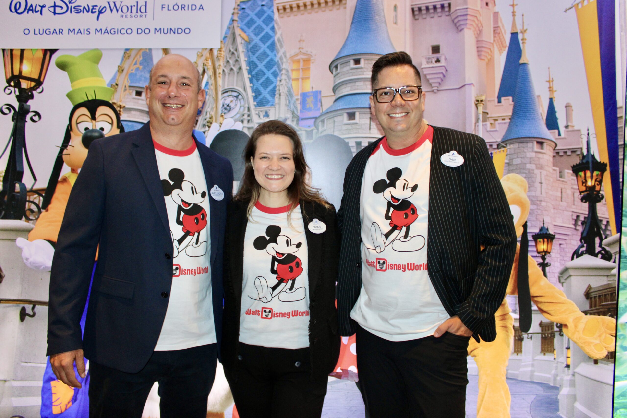 Alexander Haim, Thaís Ramos e Dan Silva, da Disney Alexander Haim, Thaís Ramos e Dan Silva, da Disney