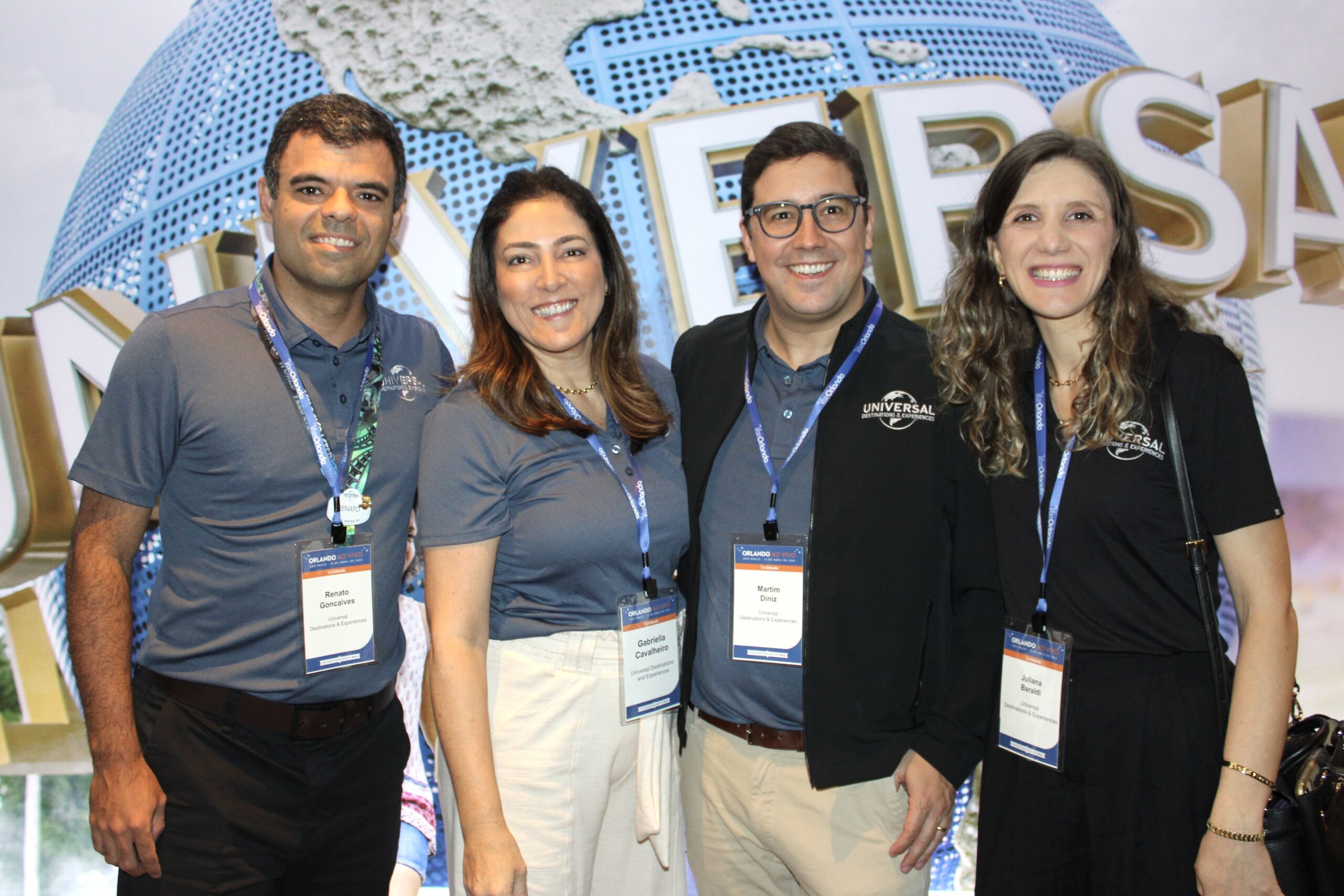 Renato Gonçalves, Gabriella Cavalheiro, Martin Diniz e Juliana Baraldi, da Universal Renato Gonçalves, Gabriella Cavalheiro, Martin Diniz e Juliana Baraldi, da Universal