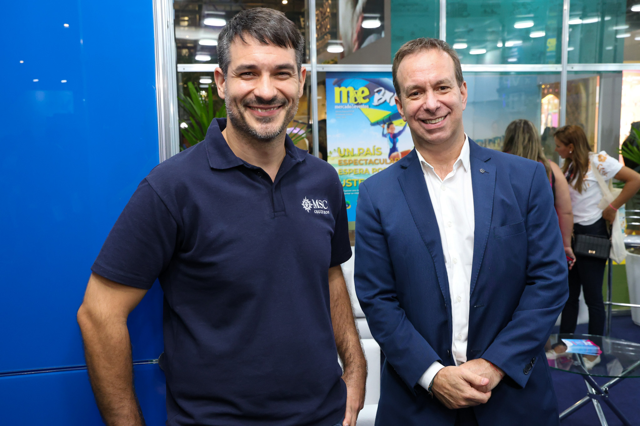 Ignacio Palacios e Adrian Ursilli, da MSC Cruzeiros Ignacio Palacios e Adrian Ursilli, da MSC Cruzeiros