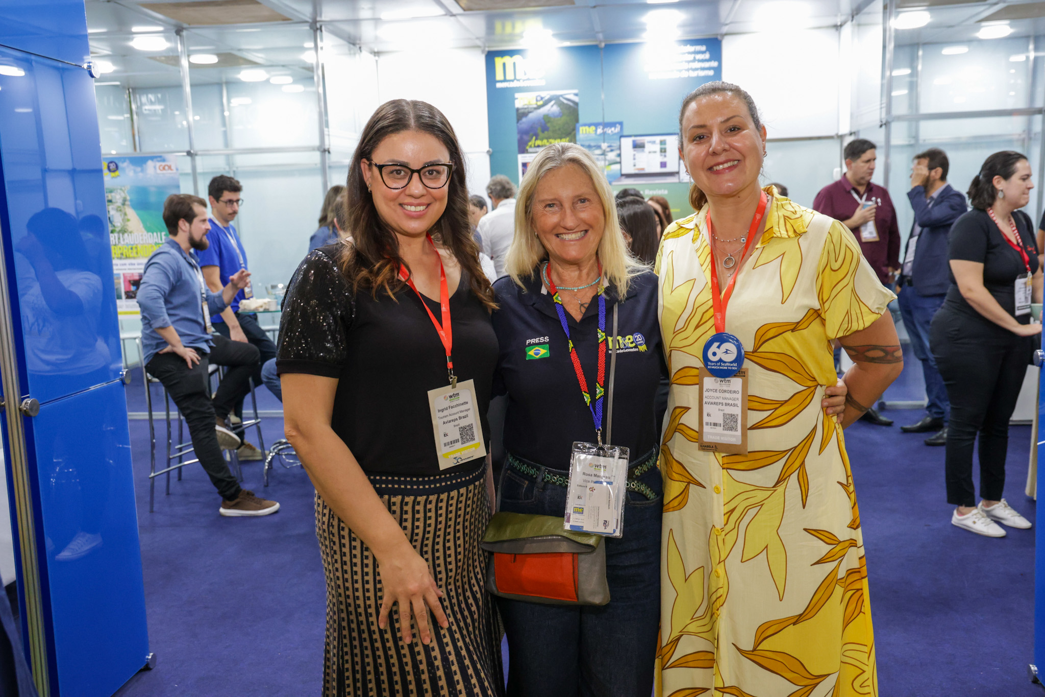 Ingrid Facchinette, da Aviareps, Rosa Masgrau, do M&E, e Joyce Cordeiro, de Tampa Bay Ingrid Facchinette, da Aviareps, Rosa Masgrau, do M&E, e Joyce Cordeiro, de Tampa Bay