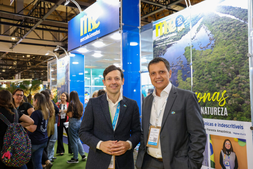 Jordan Schlipken e Carlos Barbosa, do Turismo de Aruba