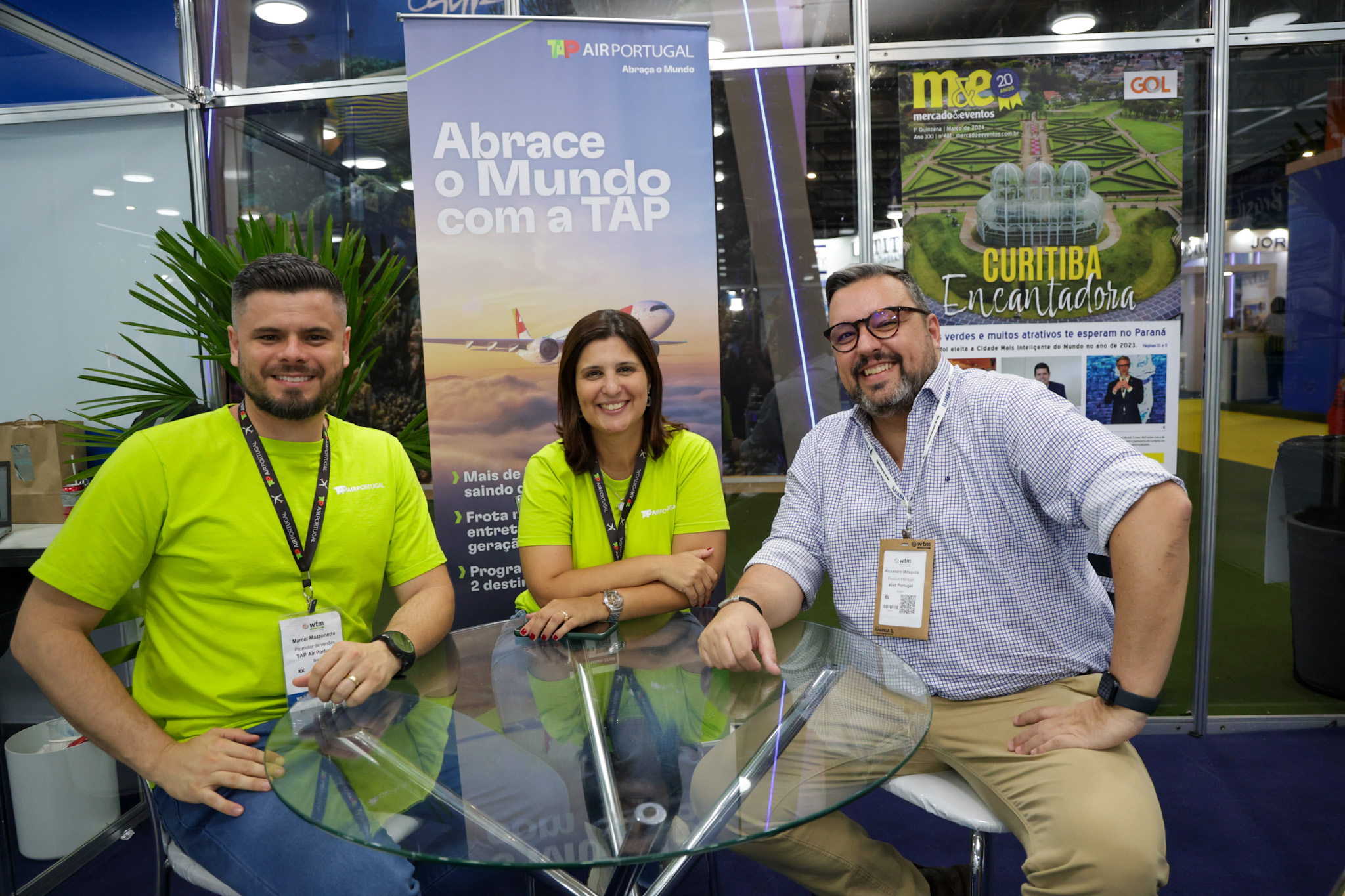 Marcel Mazonetto e Renata do Bernardo, da TAP com Alexandre Mesquita, do Turismo de Portugal Marcel Mazonetto e Renata do Bernardo, da TAP com Alexandre Mesquita, do Turismo de Portugal
