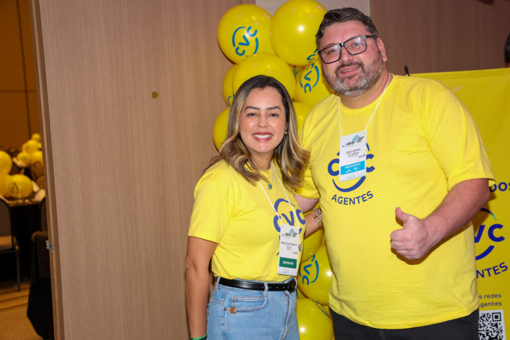 Marcela Sacramento e Diego Ortega, da CVC Agência