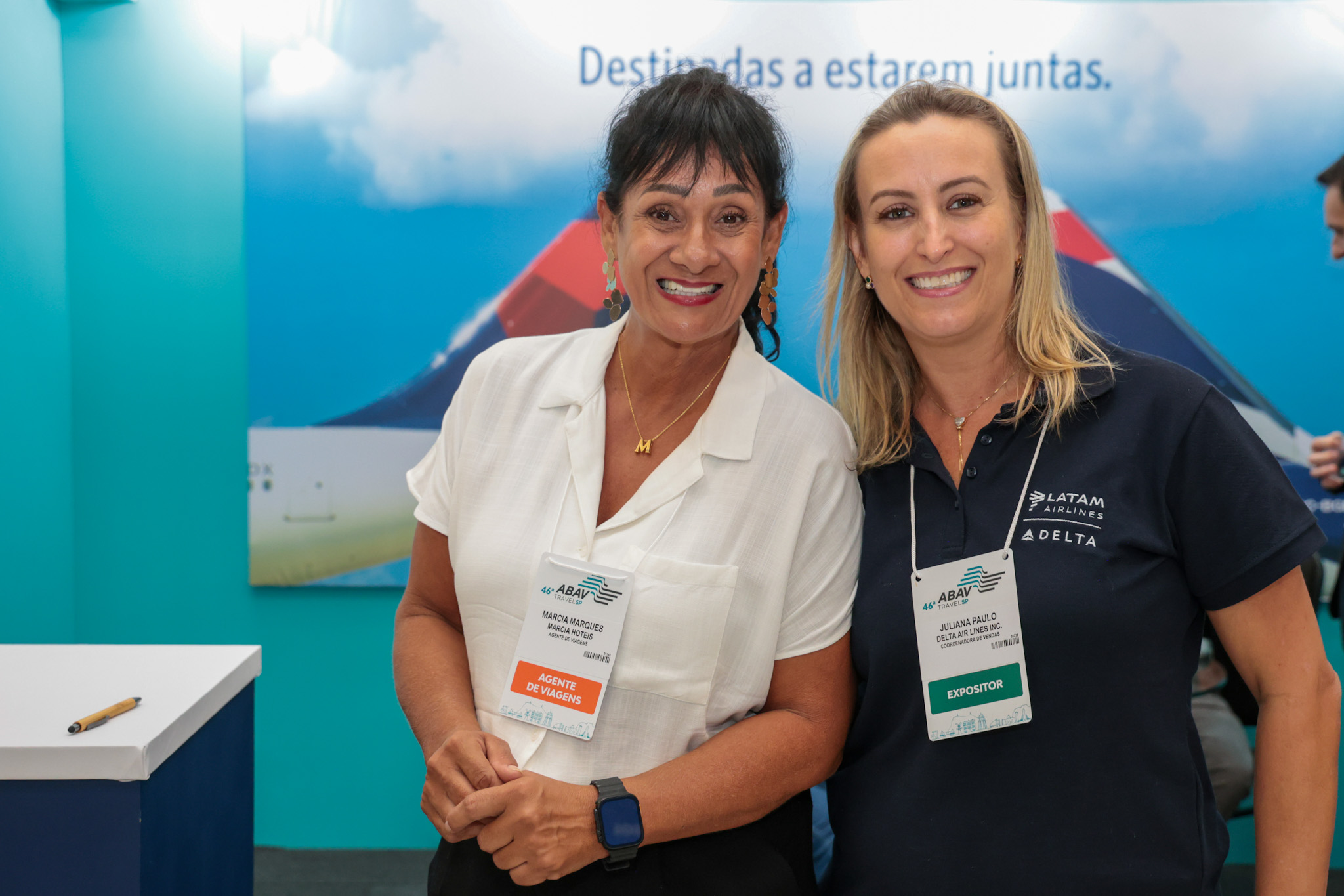 Márcia Marques, da Márcia Hotéis, e Juliana Paulo, da Delta Airlines Márcia Marques, da Márcia Hotéis, e Juliana Paulo, da Delta Airlines