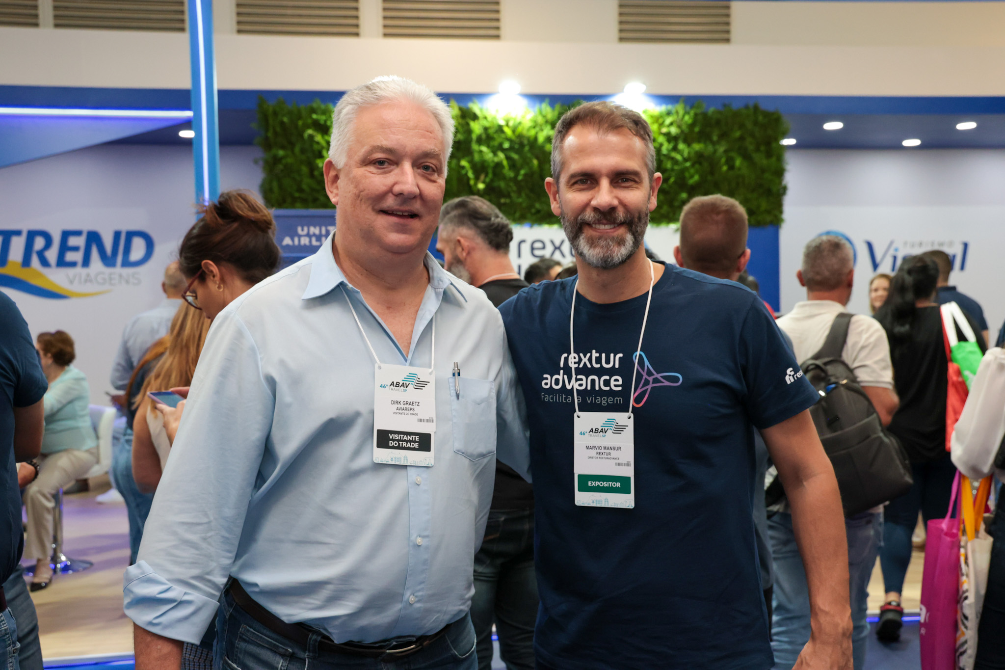 Marvio Mansur, da RexturAdvance, e Dirk Graetz, da Aviareps Marvio Mansur, da RexturAdvance, e Dirk Graetz, da Aviareps