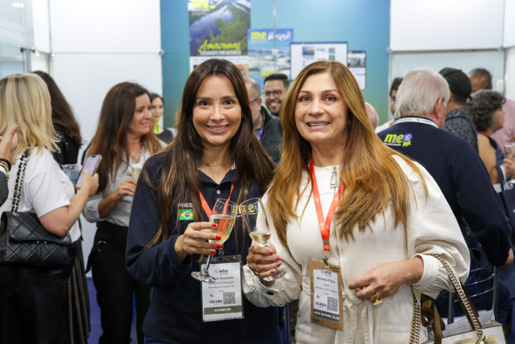 Natália Strucchi, do M&E, e Michelle Silva, da Michelle Tour Natália Strucchi, do M&E, e Michelle Silva, da Michelle Tour