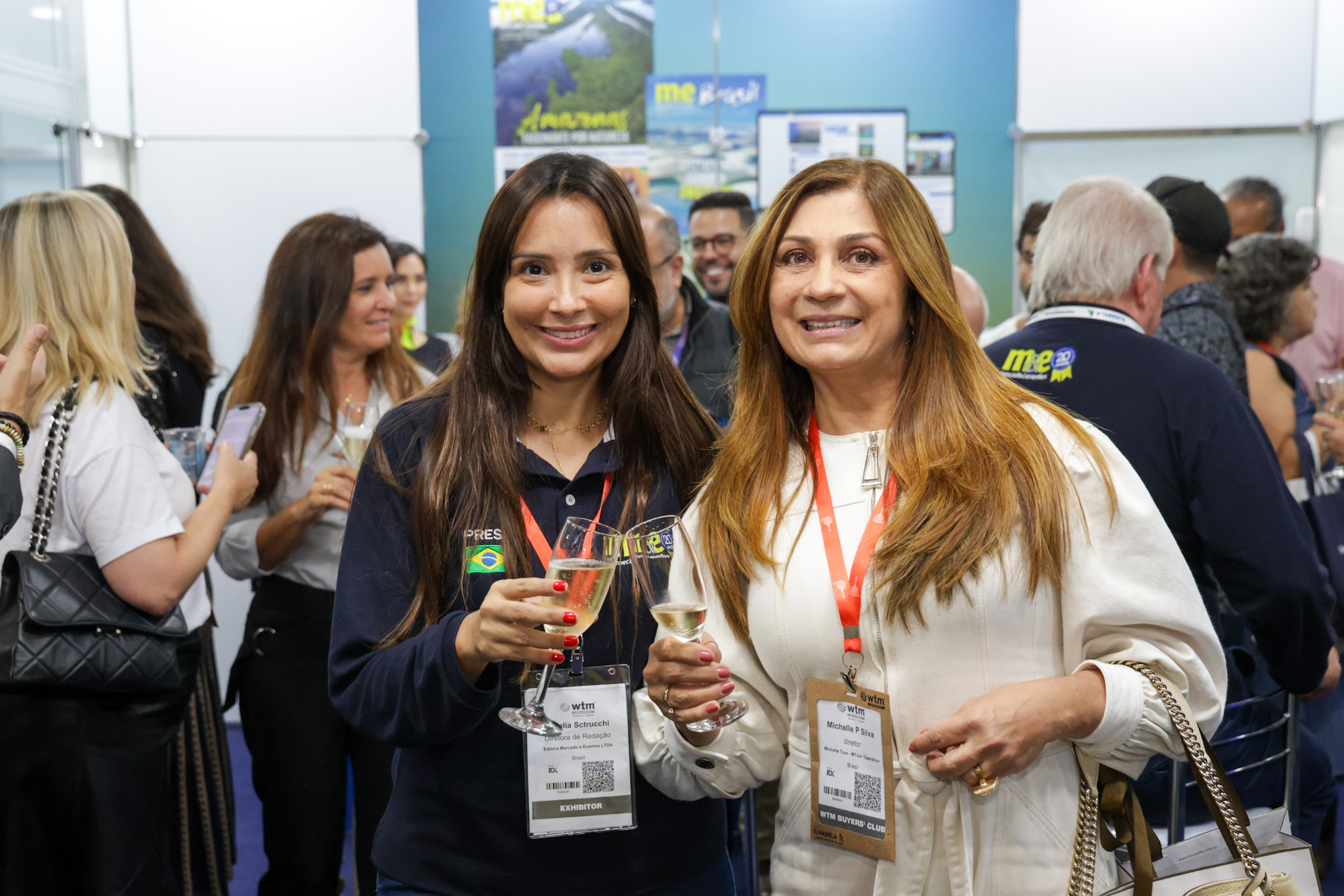 Natália Strucchi, do M&E, e Michelle Silva, da Michelle Tour Natália Strucchi, do M&E, e Michelle Silva, da Michelle Tour
