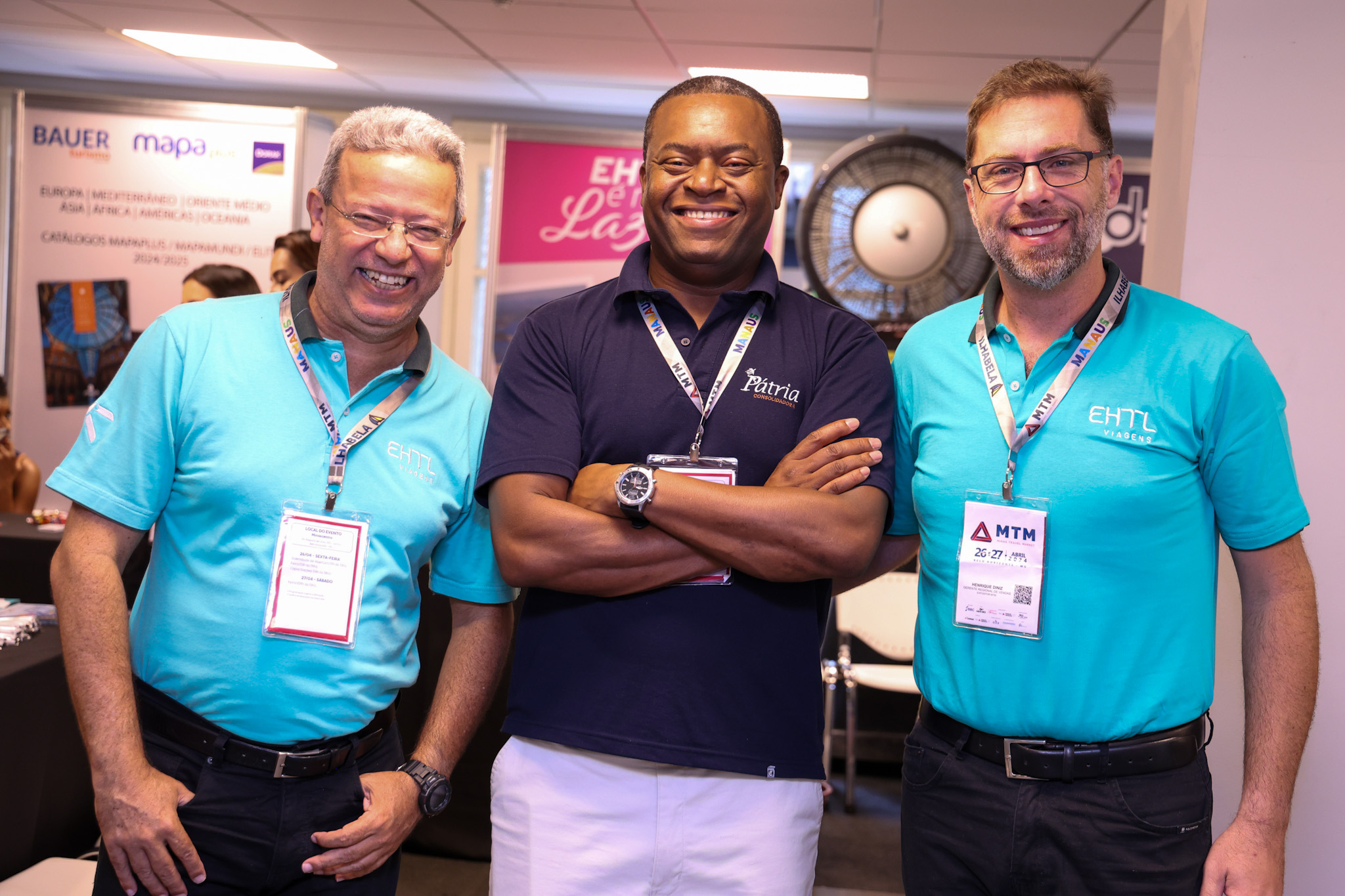 Paulo Souza e Henrique Diniz, da EHTL, com Vantuir Costa, da Pátria Consolidadora Paulo Souza e Henrique Diniz, da EHTL, com Vantuir Costa, da Pátria Consolidadora