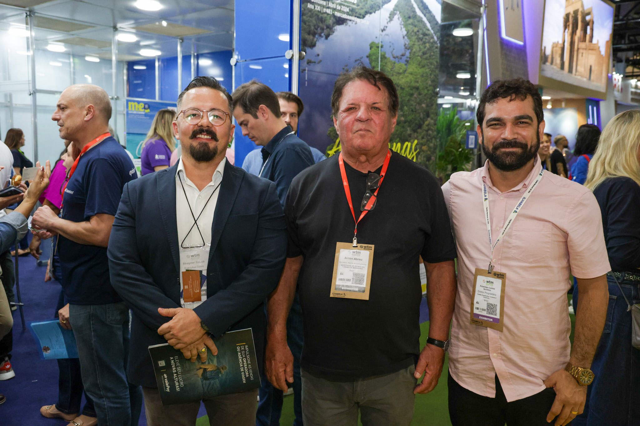 Rhayner Sousa, da Once Travel Networking, Airton Abreu, do Maranhão e Roberdan Caldas, de Caetés Espedições Turismo e Aventura Rhayner Sousa, da Once Travel Networking, Airton Abreu, do Maranhão e Roberdan Caldas, de Caetés Espedições Turismo e Aventura