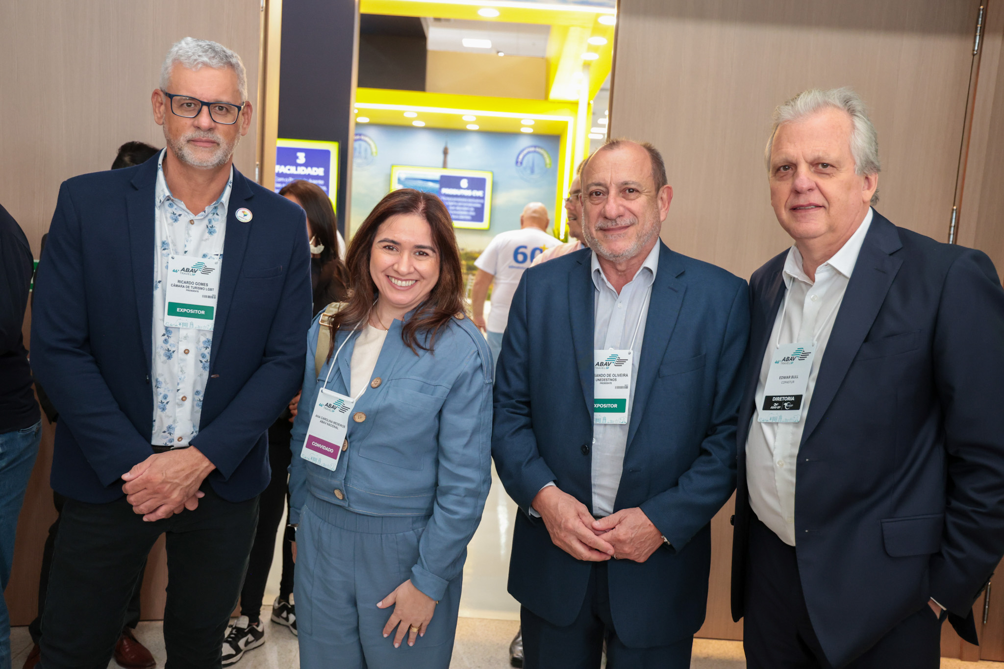 Ricardo Gomes, da Câmara de Turismo LGBT, Ana Carolina Medeiros, Abav Nacional, Toni Sando, Visite São Paulo, e Edmar Bull, da AbavSP/Aviesp Ricardo Gomes, da Câmara de Turismo LGBT, Ana Carolina Medeiros, Abav Nacional, Toni Sando, Visite São Paulo, e Edmar Bull, da AbavSP/Aviesp