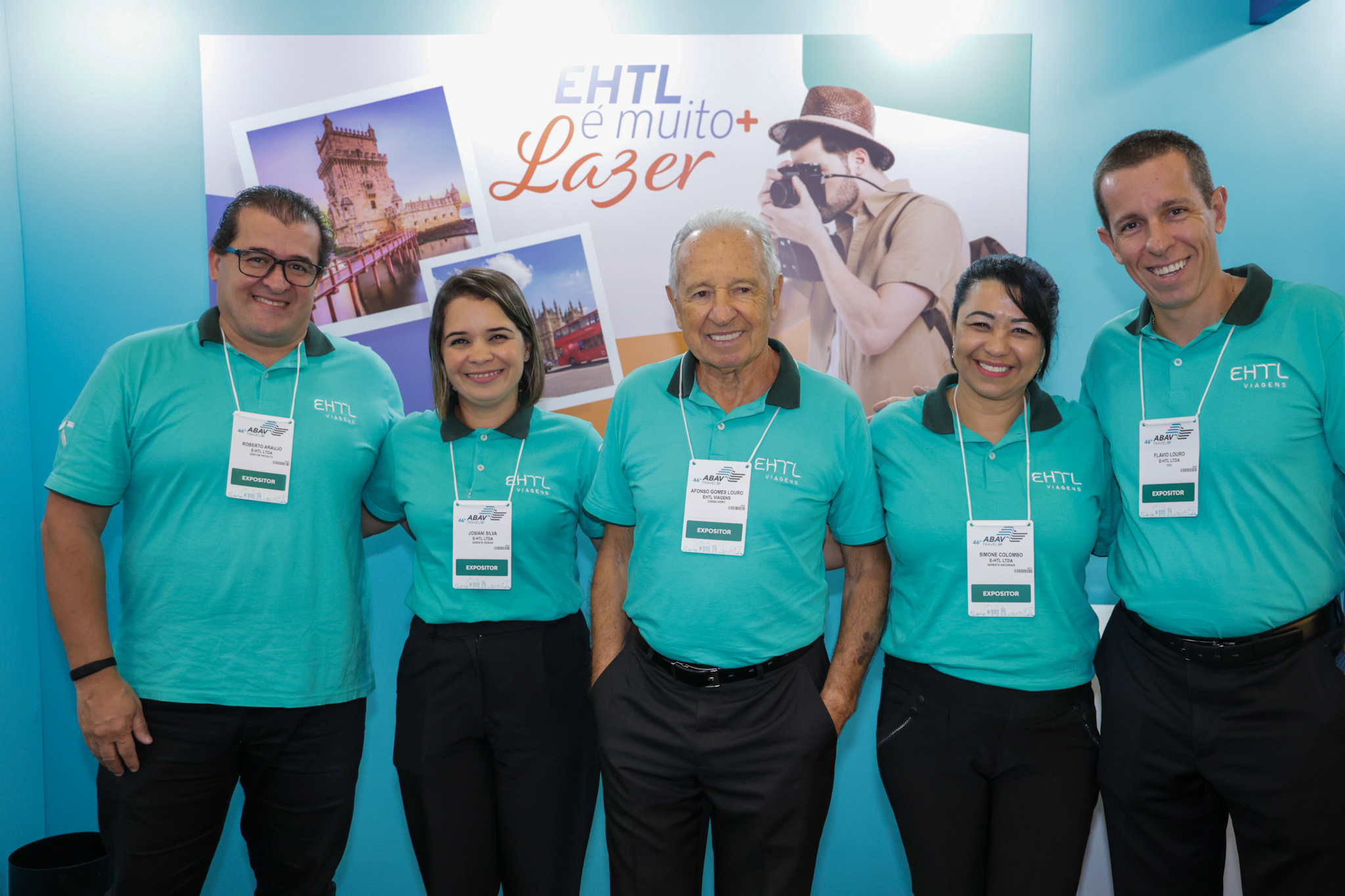 Roberto Araújo, Josiane Silva, Afonso Louro, Simone Colombo e Flávio Louro, da EHTL Roberto Araújo, Josiane Silva, Afonso Louro, Simone Colombo e Flávio Louro, da EHTL