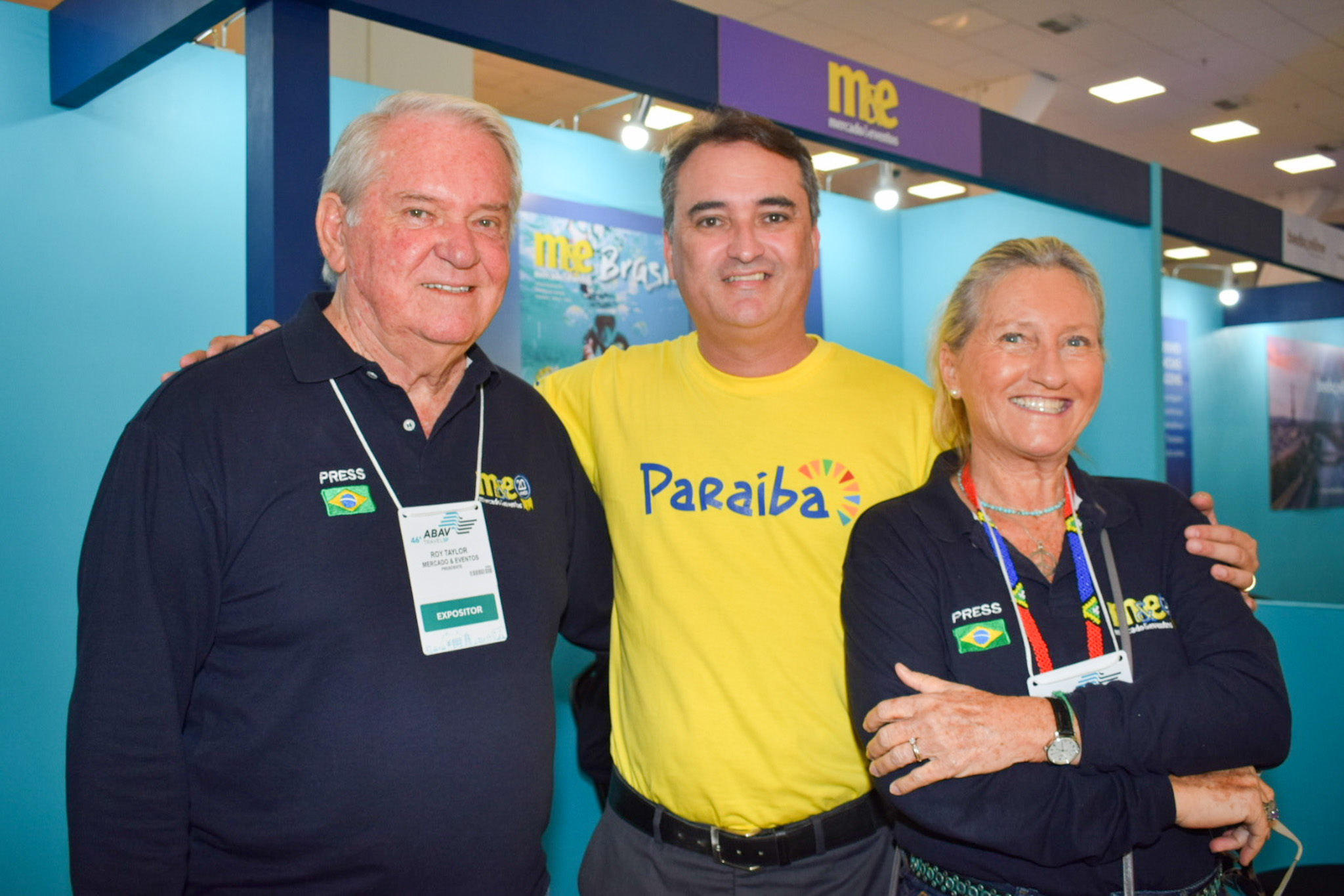 Roy Taylor, do M&E; Ferdinando Lucena, da PBTur; e Rosa Masgrau, do M&E Roy Taylor, do M&E; Ferdinando Lucena, da PBTur; e Rosa Masgrau, do M&E