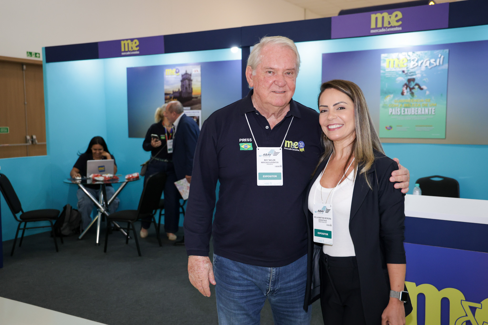 Roy Taylor, do M&E e Keyla Moreira, da Unedestinos Roy Taylor, do M&E e Keyla Moreira, da Unedestinos