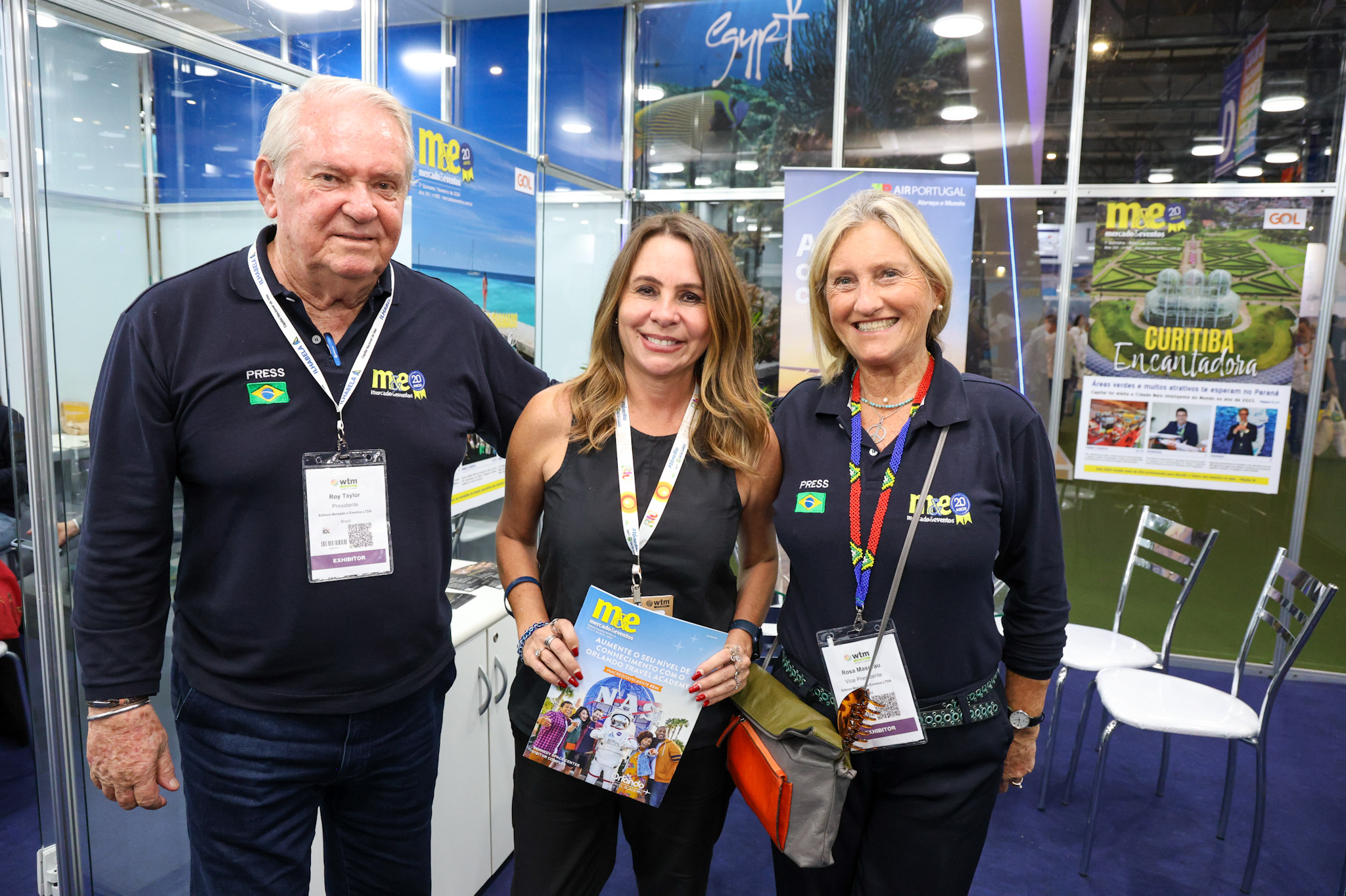 Roy Taylor e Rosa Masgrau, do M&E, com Daniela Maia, secretaria de Turismo da cidade do Rio de Janeiro Roy Taylor e Rosa Masgrau, do M&E, com Daniela Maia, secretaria de Turismo da cidade do Rio de Janeiro