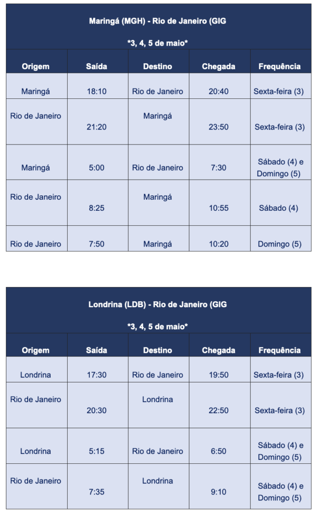 Screenshot 2024 04 04 at 16.39.58 Azul anuncia voos extras do Paraná para show da Madonna
