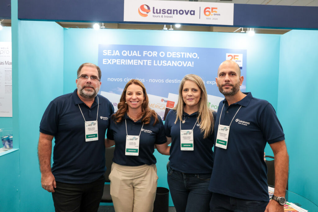 Sérgio Vianna, Juliana Lima, Amanda Gamero e Fernando Moura, da Lusanova