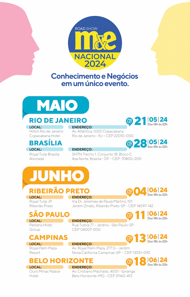 agenda capa 2024 Roadshow M&E Nacional 2024 - Agenda