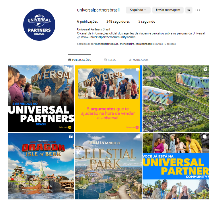 Universal lança perfil no Instagram dedicado aos agentes de viagens 1 image002 1 Universal lança perfil no Instagram dedicado aos agentes de viagens