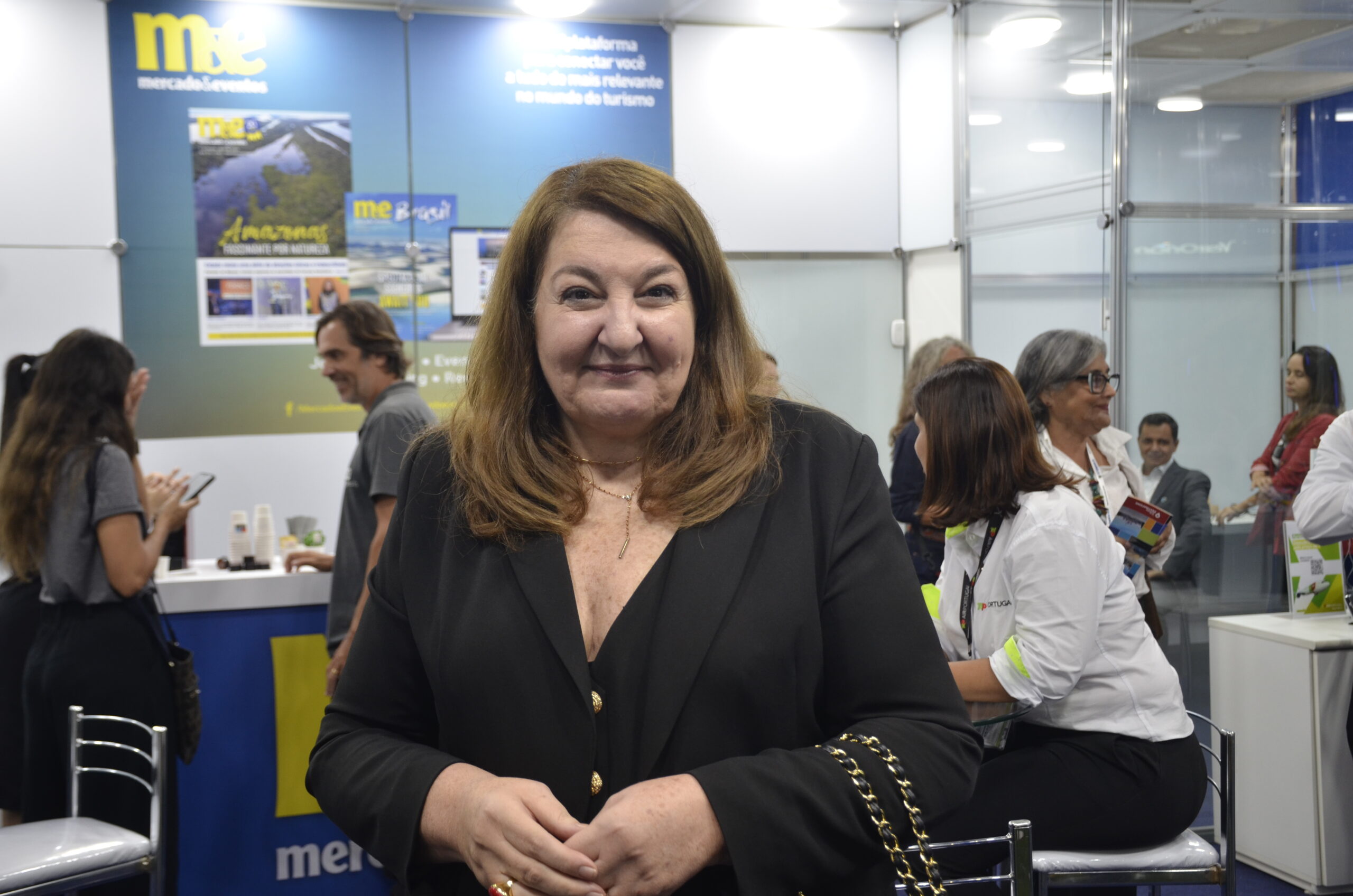 Magda Nassar marcou presença no estande do M&E