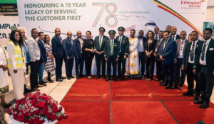 Grupo Ethiopian Airlines comemora 78 anos de história com voo especial para o Cairo