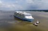 Futuro maior navio de cruzeiro do mundo realiza um dos principais testes antes da inauguração