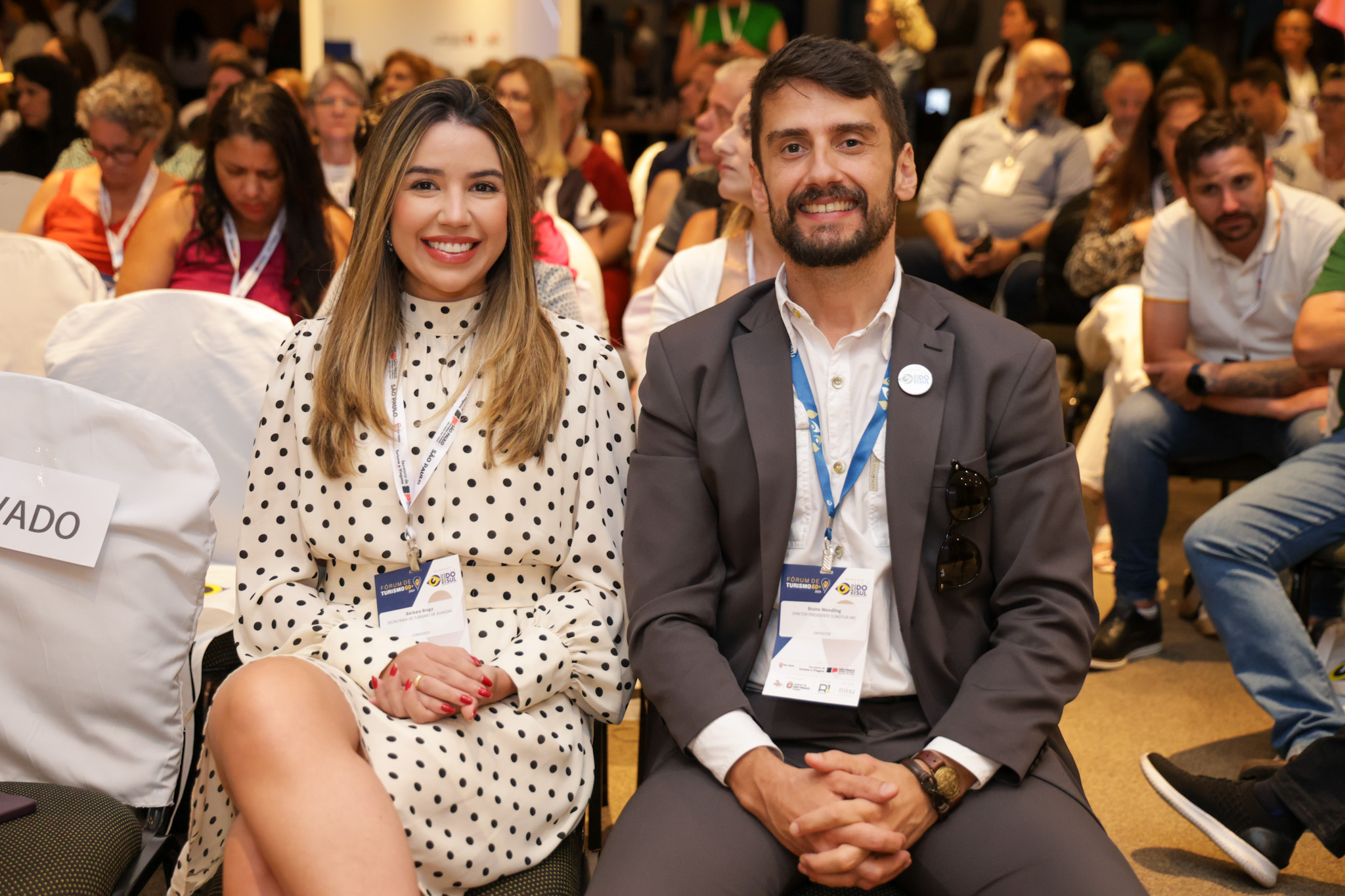 Bárbara Braga, secretaria de Turismo de Alagoas e Bruno Wendling, da Fundtur Bárbara Braga, secretaria de Turismo de Alagoas e Bruno Wendling, da Fundtur