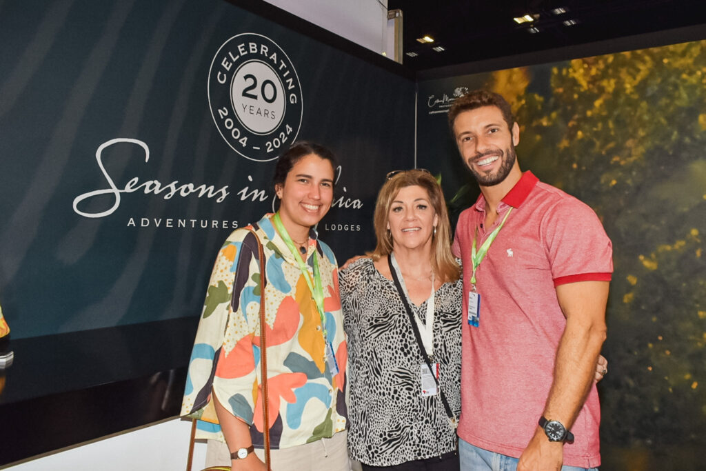 Bianca Caballero, da SAT; Sue Van Diggele, da Seasons in Africa; e Diogo Caldeira da SAT