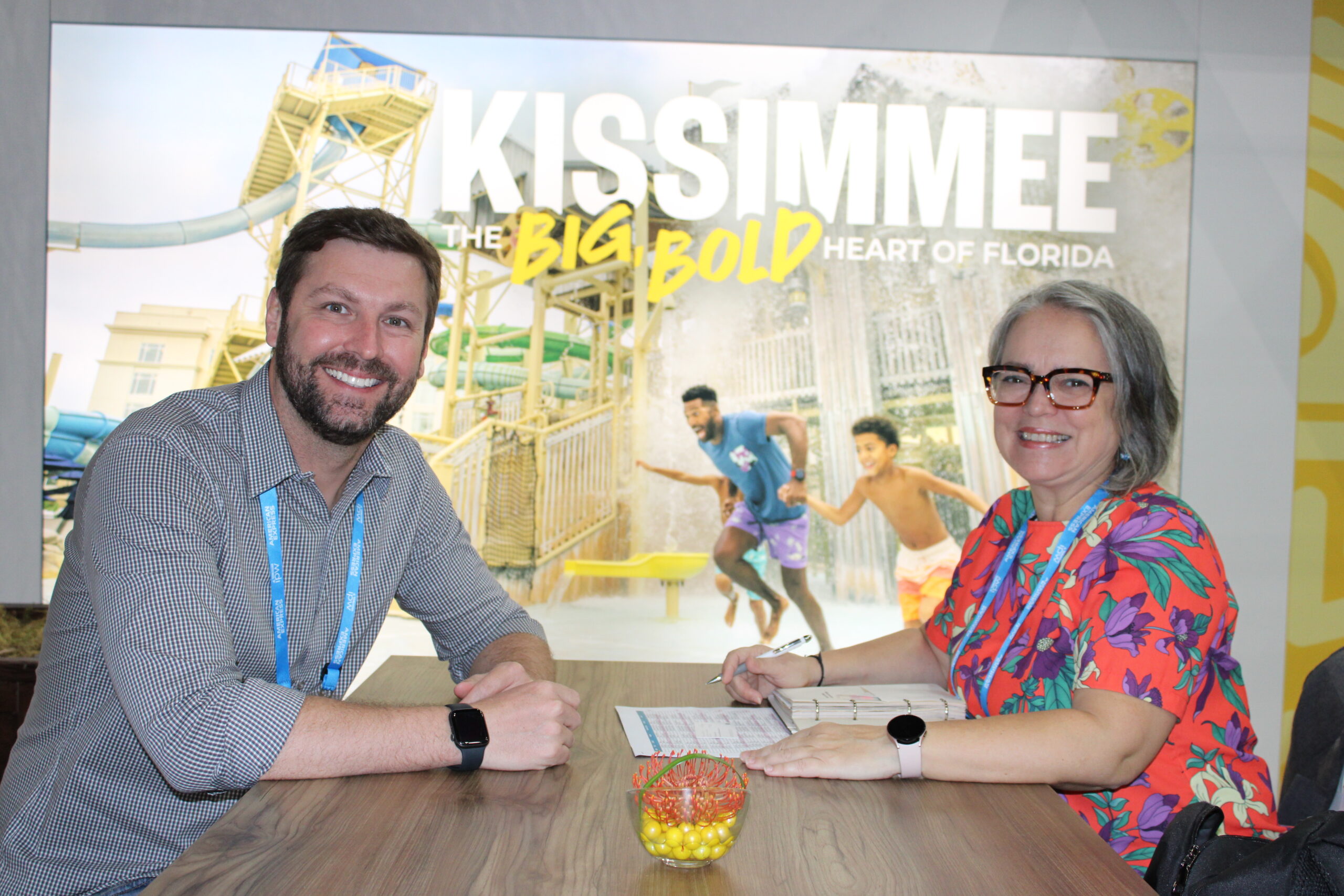 Bruno Delfini, da BWT, e Ana Flavia Medina, de Kissimmee Bruno Delfini, da BWT, e Ana Flavia Medina, de Kissimmee