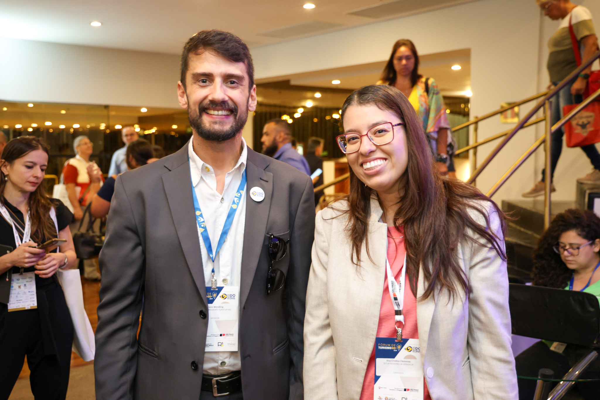 Bruno Wendling, da Fundtur e Ana Carolina Medeiros, da Setur-SP Bruno Wendling, da Fundtur e Ana Carolina Medeiros, da Setur-SP