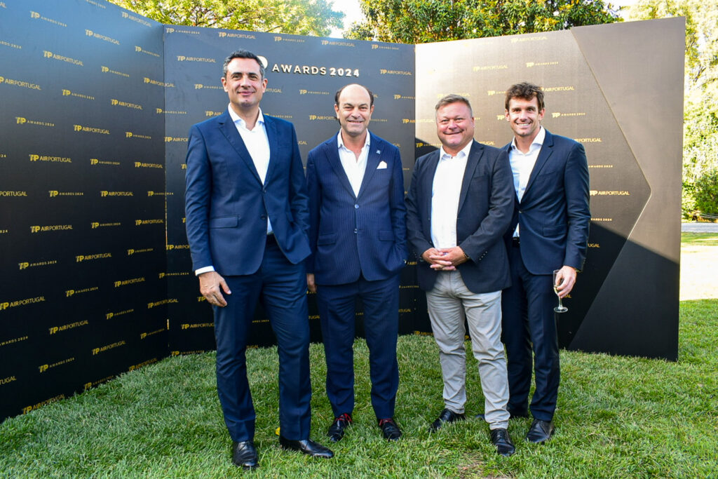 Carlos Antunes, da TAP; Pedro Ribeiro, da Vila Galé; Frederic Gossot e Justin Jovignot, da TAP