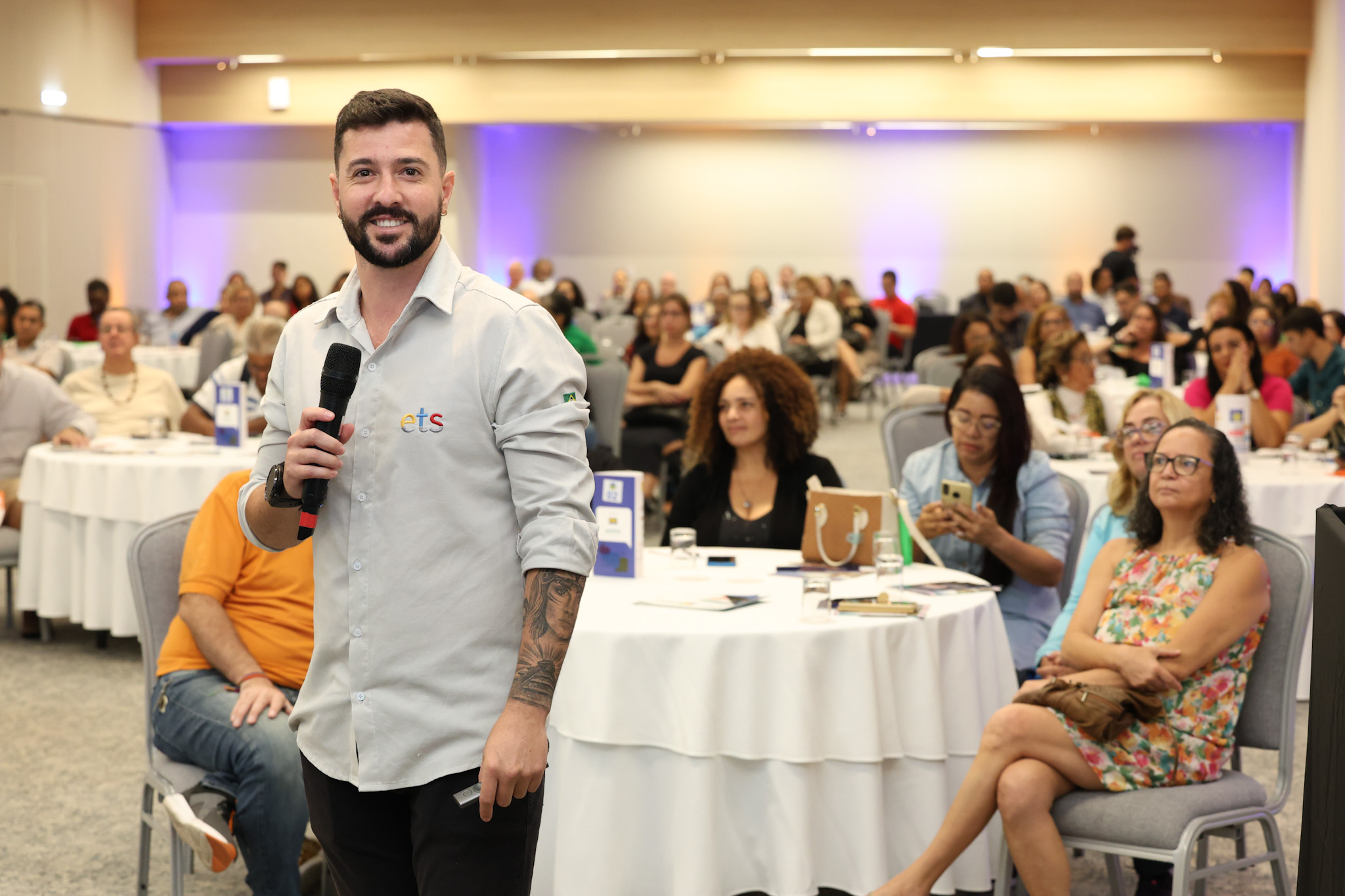 Douglas Diniz, da ETS, durante Roadshow M&E Nacional