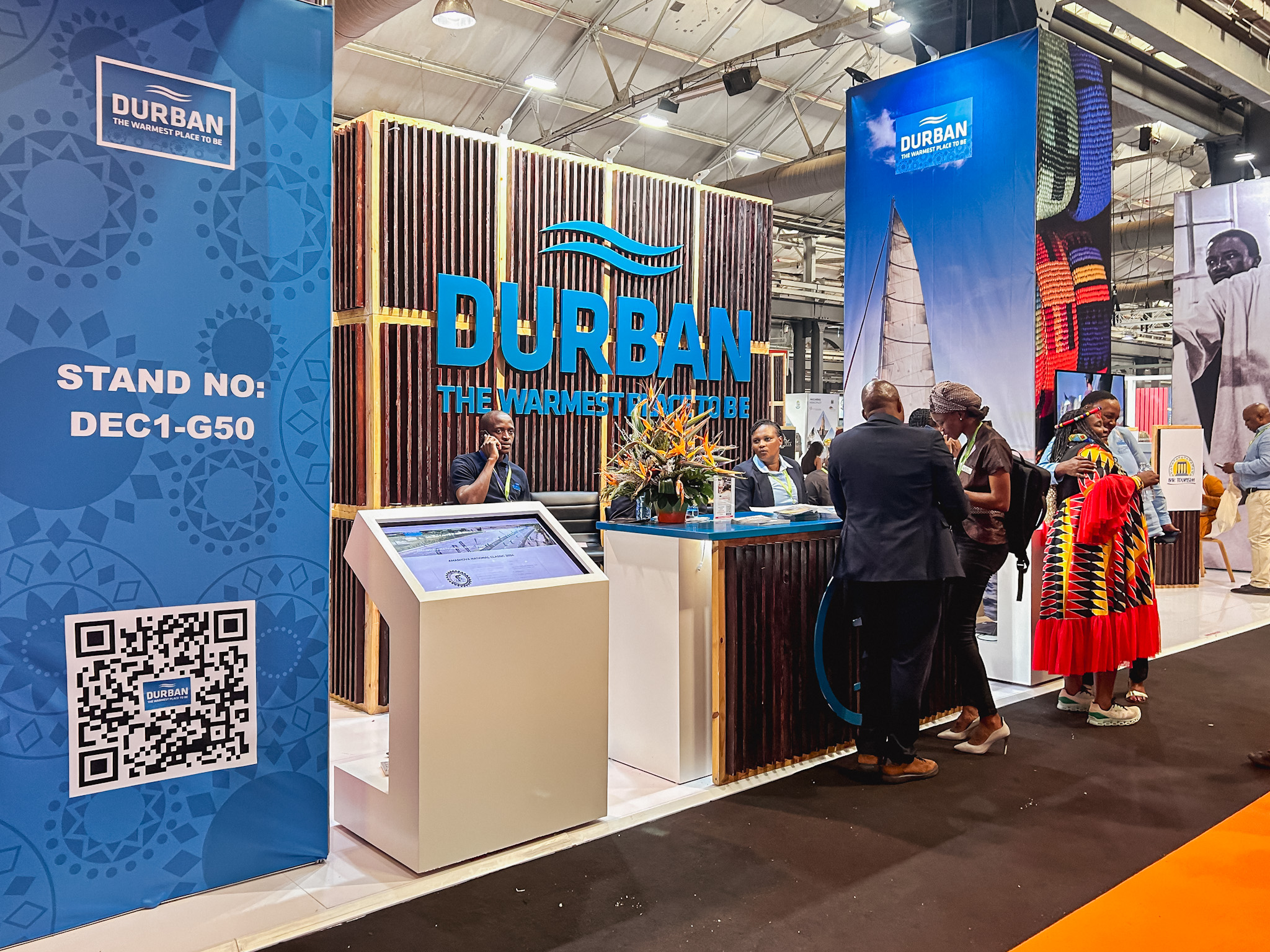 Estande de Durban da Africa’s Travel Indaba Estande de Durban da Africa’s Travel Indaba
