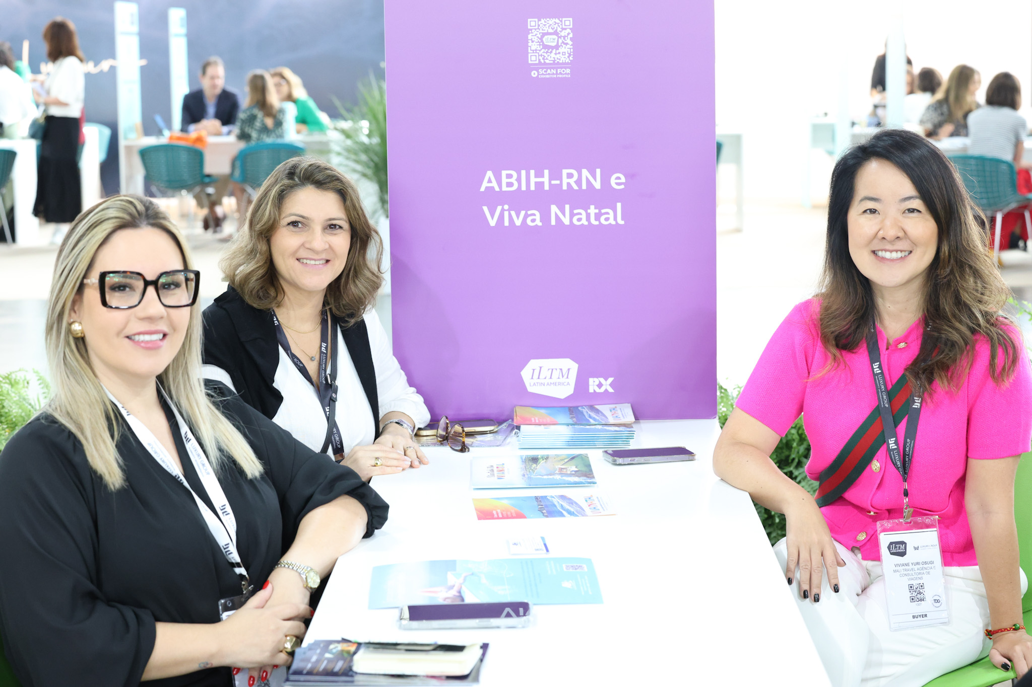Gabriela Duarte e Marília Aranha, do Viva Natal e ABIH-RN, com Viviane Yuri, da Mali Travel