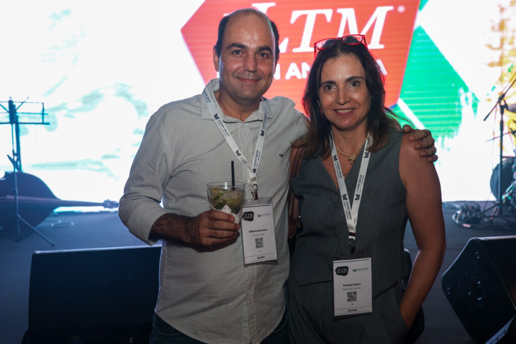 Gilberto Bocchino, da European Travel, e Priscila Pastro, da Ainda Mais Turismo